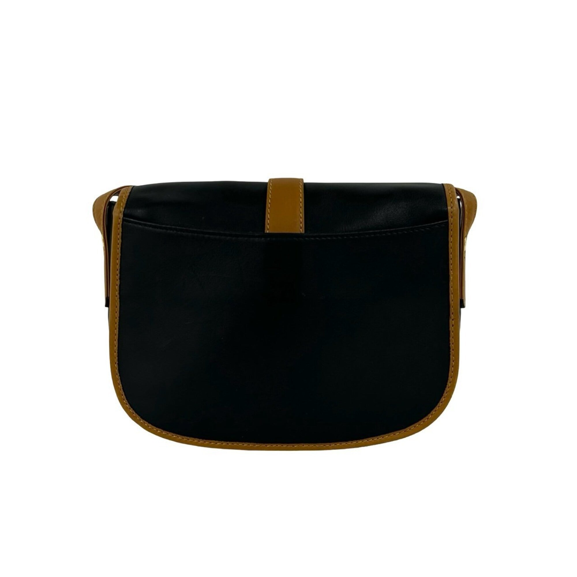 Celine Black Brown Leather Pochette Shoulder Bag (Pre-Owned)
