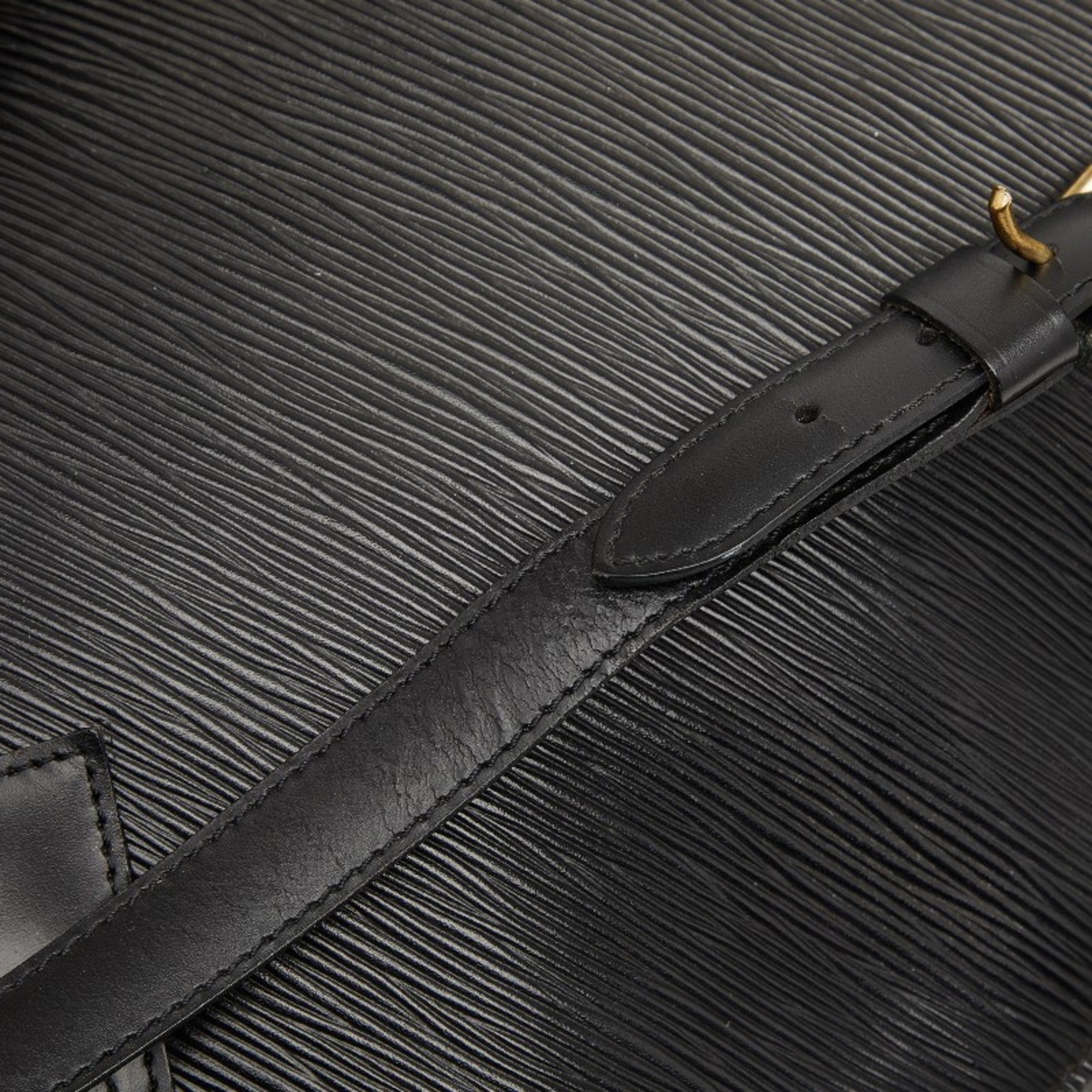 Louis Vuitton Black Noir Leather Backpack (Pre-Owned)