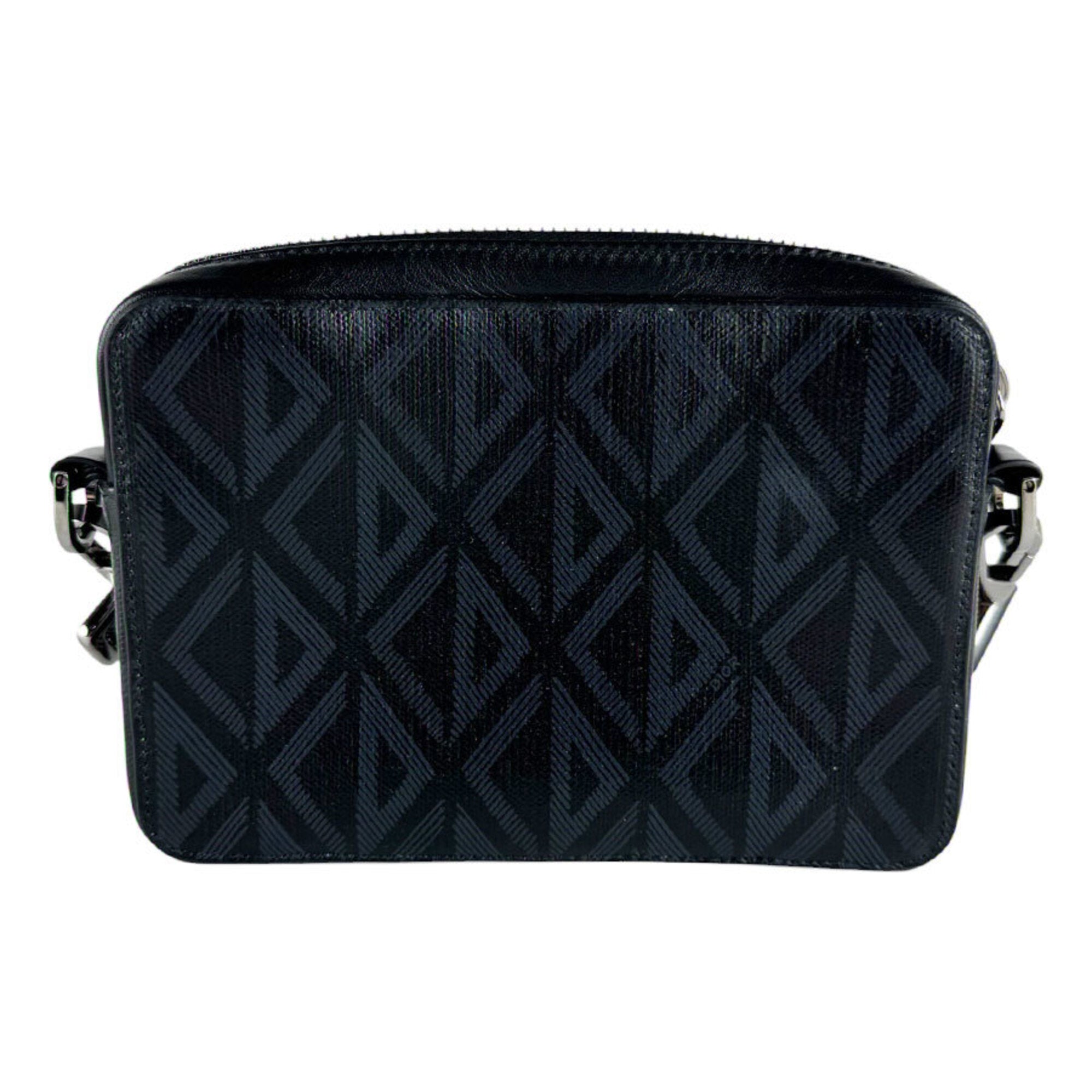 Christian Dior Black Coated Canvas Shoulder Bag (Pre-Owned)