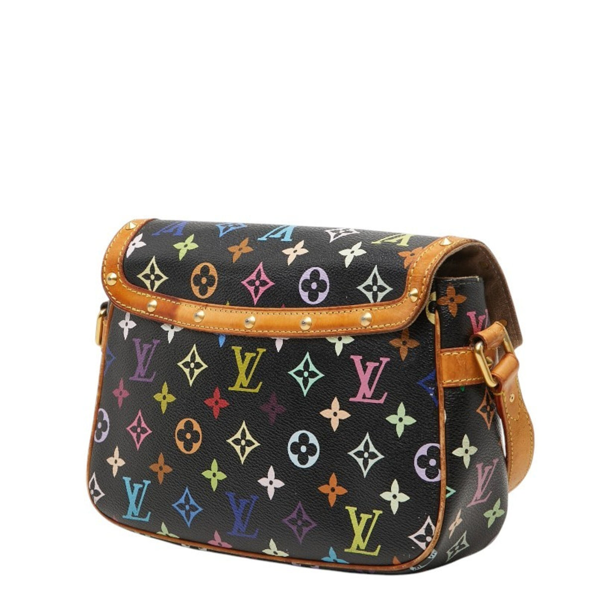 Louis Vuitton Black Brown Pvc Leather Shoulder Bag (Pre-Owned)