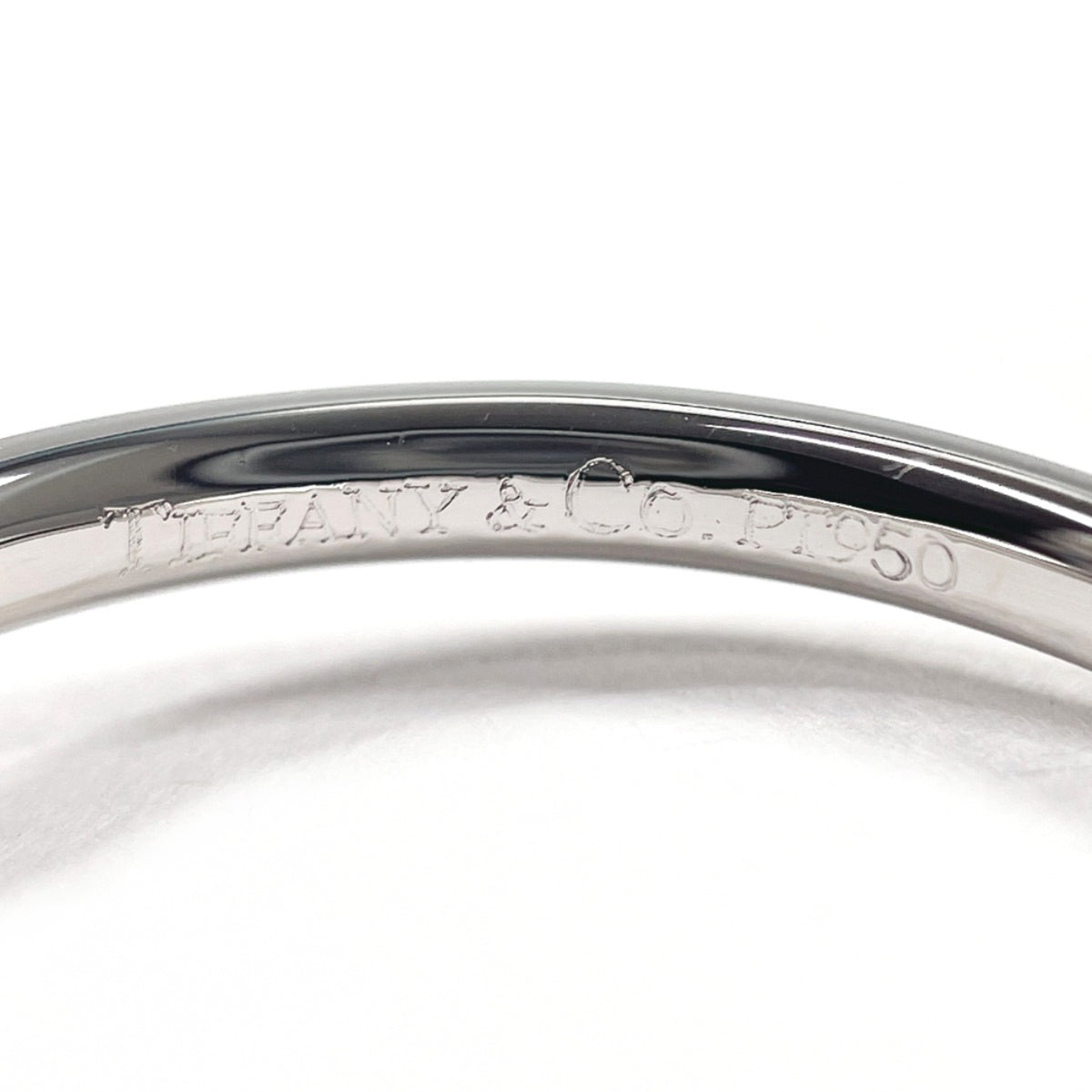 Tiffany Silver Platinum 950 Band Ring (Pre-Owned)