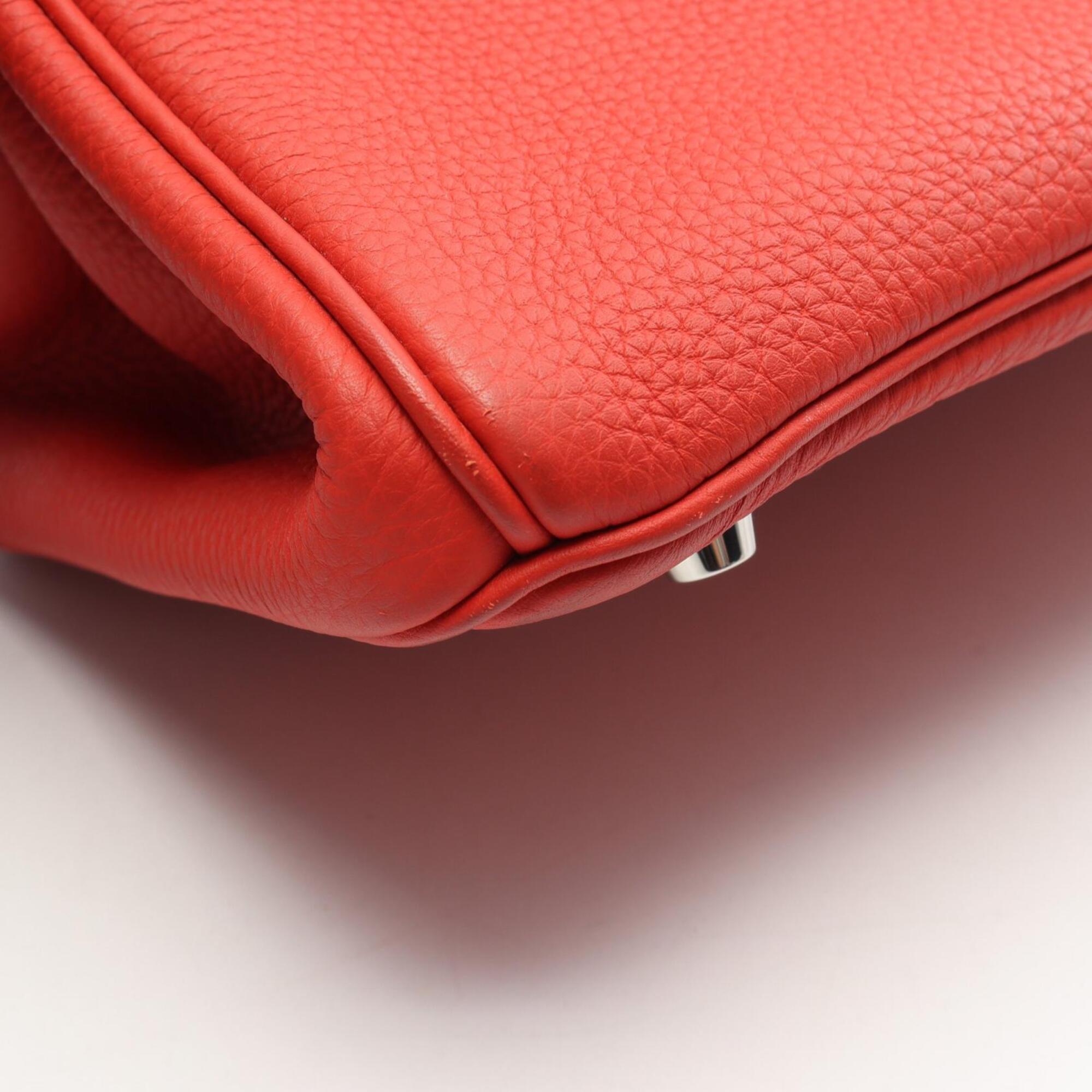 Hermes Red Color Togo Leather Handbag (Pre-Owned)