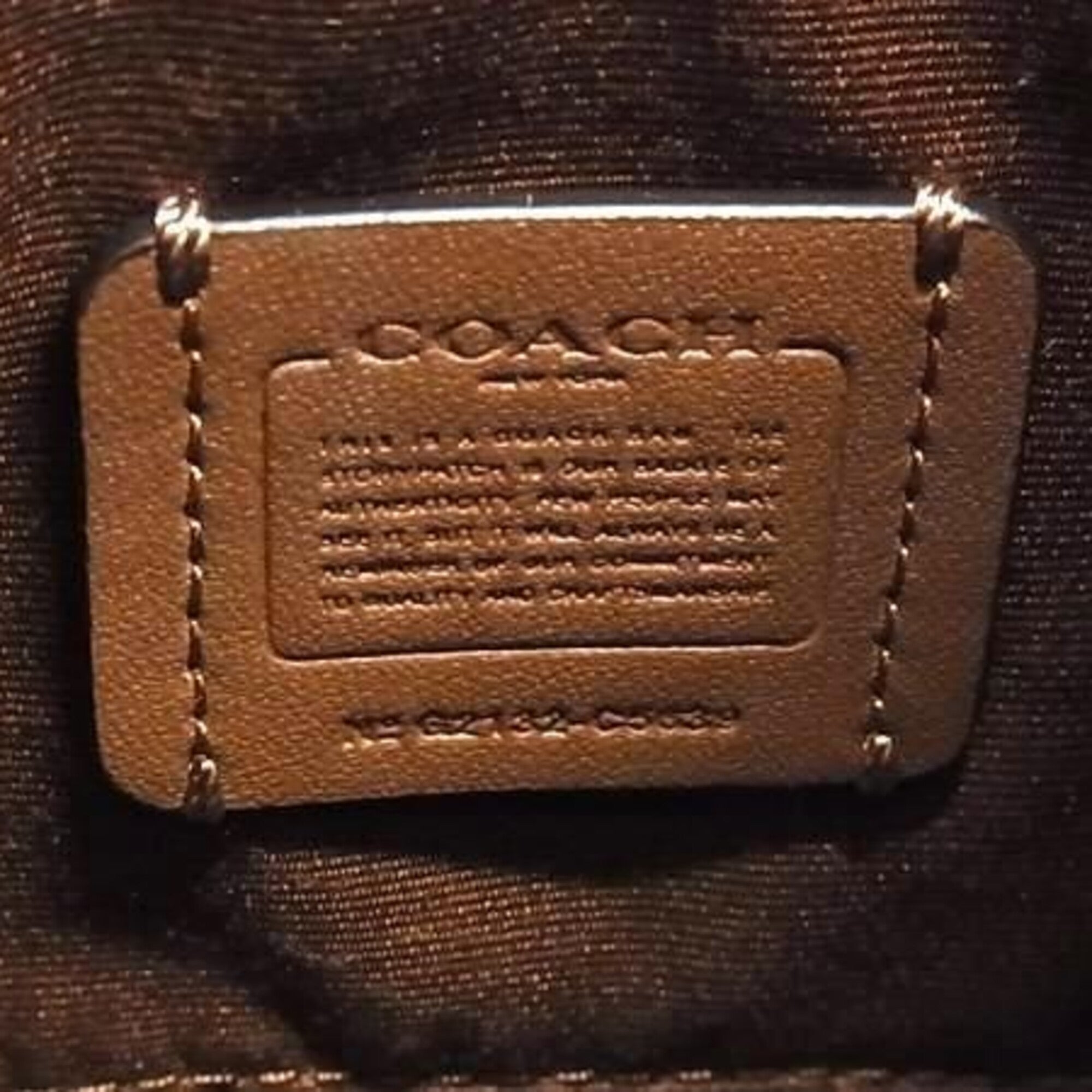 Coach Signature Brown Multi-Color Canvas Leather Handbag (Pre-Owned)