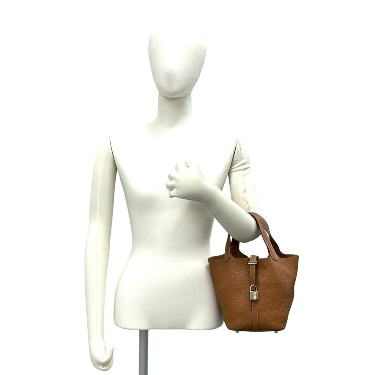 Hermes Brown Taurillon Clemence Leather Handbag (Pre-Owned)
