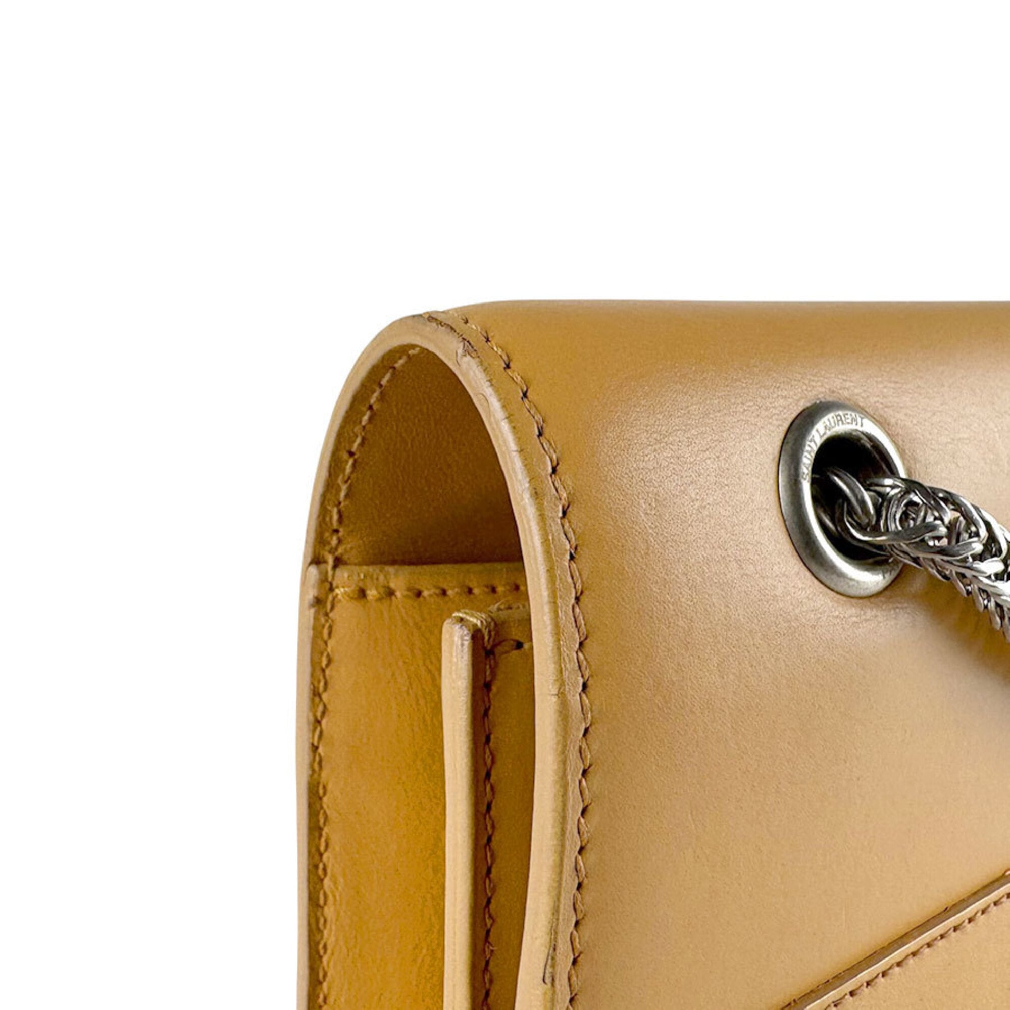 Saint Laurent Beige Leather Shoulder Bag (Pre-Owned)