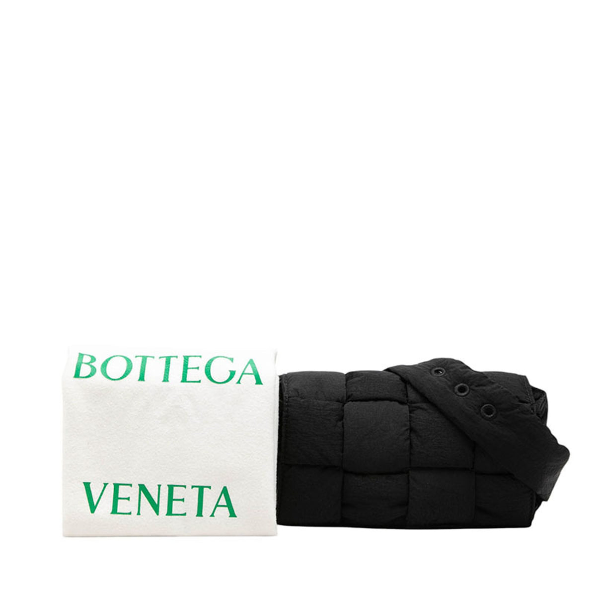 Bottega Veneta Black Nylon Shoulder Bag (Pre-Owned)