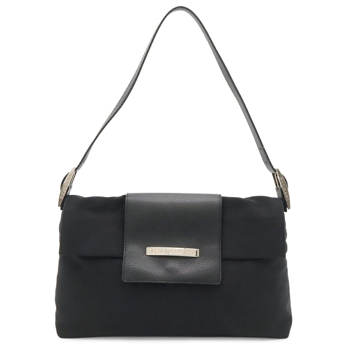 Bvlgari Black Canvas Leather Shoulder Bag (Pre-Owned)
