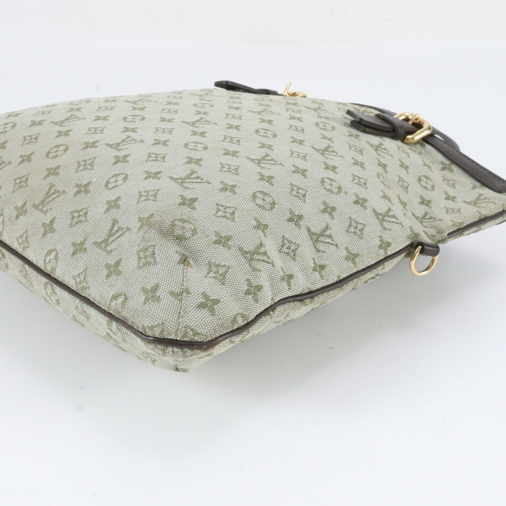 Louis Vuitton Khaki Monogram Leather Canvas Handbag Tote Bag (Pre-Owned)