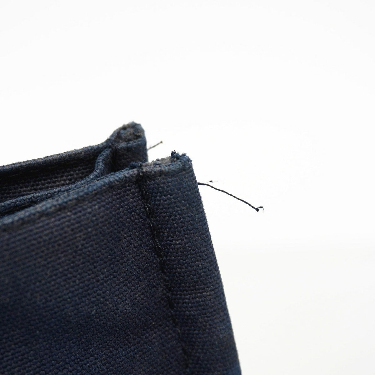 Hermes Brown Navy Canvas Tote Bag (Pre-Owned)