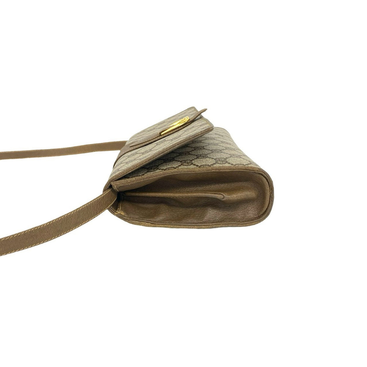 Gucci Brown Leather Pvc Pochette Shoulder Bag (Pre-Owned)