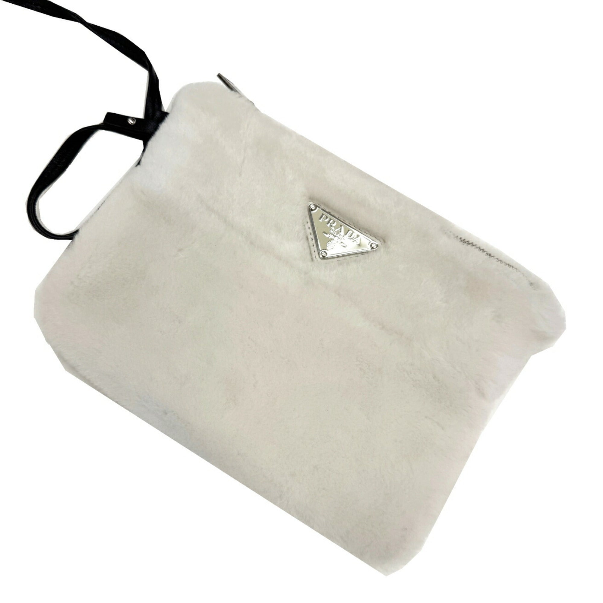 Prada White Handbag Shoulder Bag Tote Bag (Pre-Owned)
