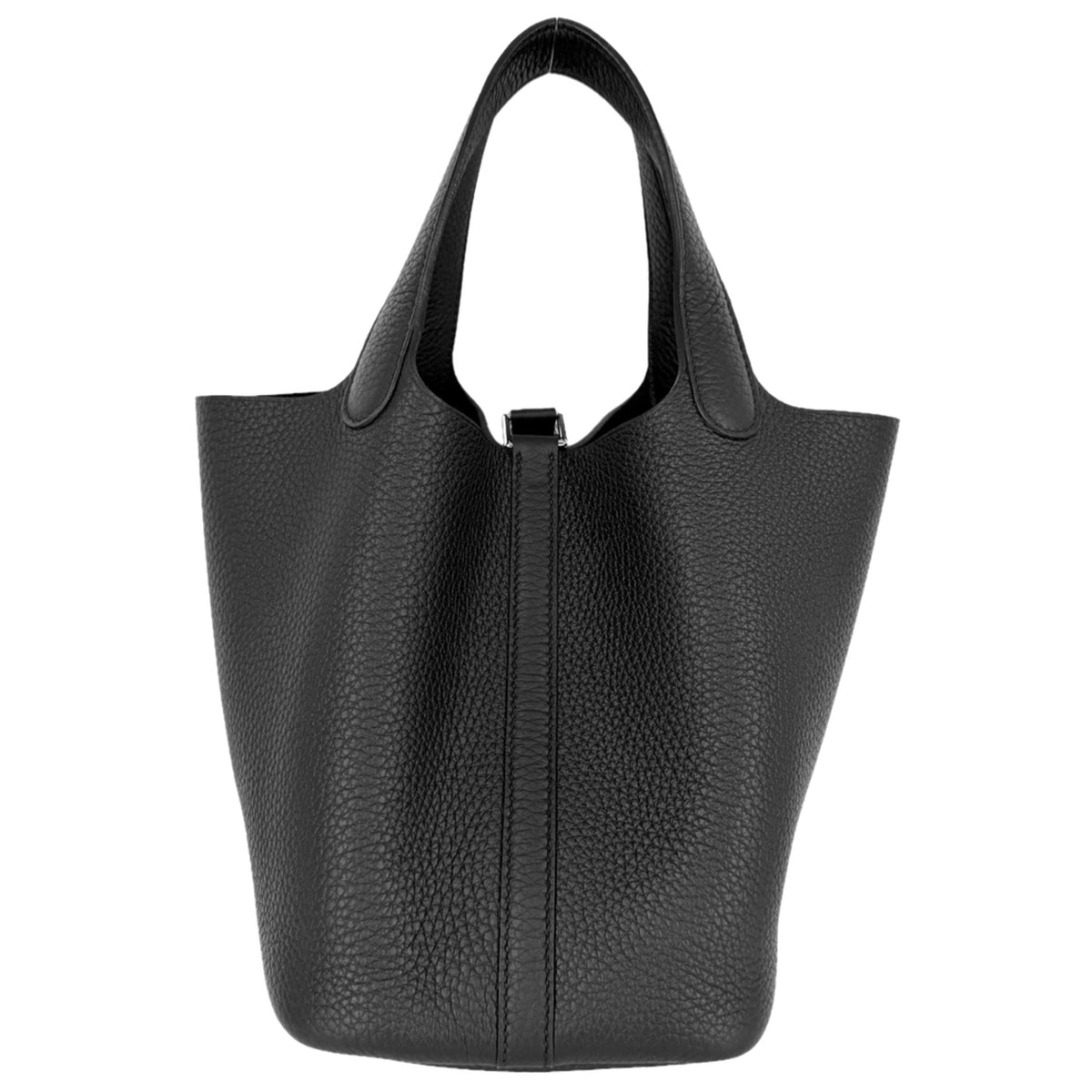 Hermes Black Leather Handbag (Pre-Owned)