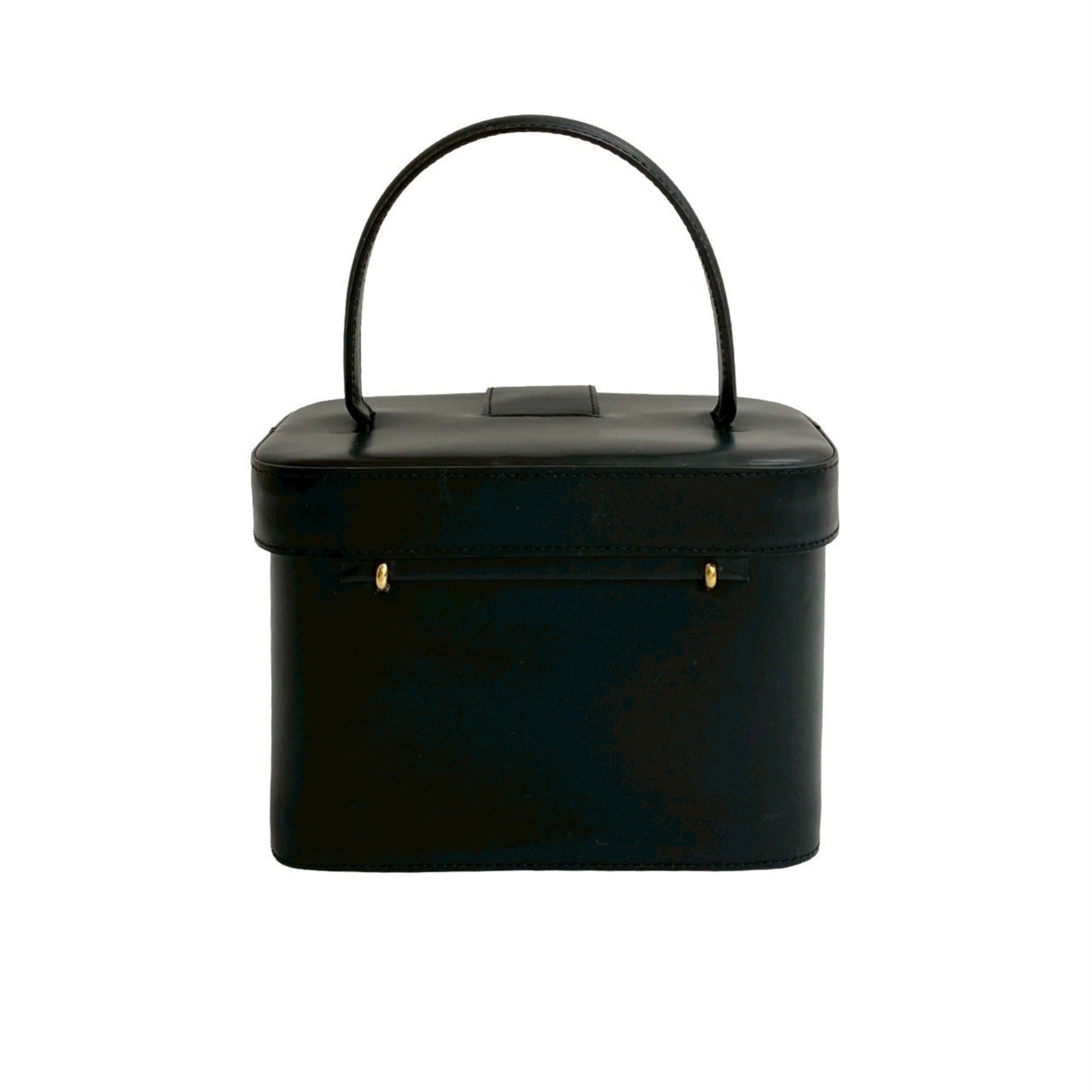 Celine Black Leather Handbag Vanity Bag (Pre-Owned)