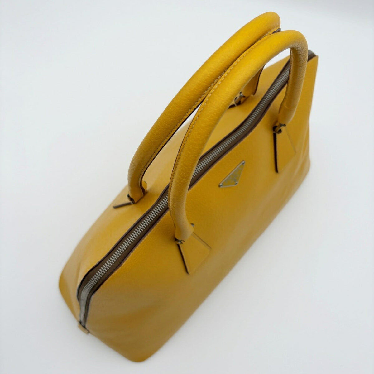 Prada Yellow Leather Tote Bag (Pre-Owned)