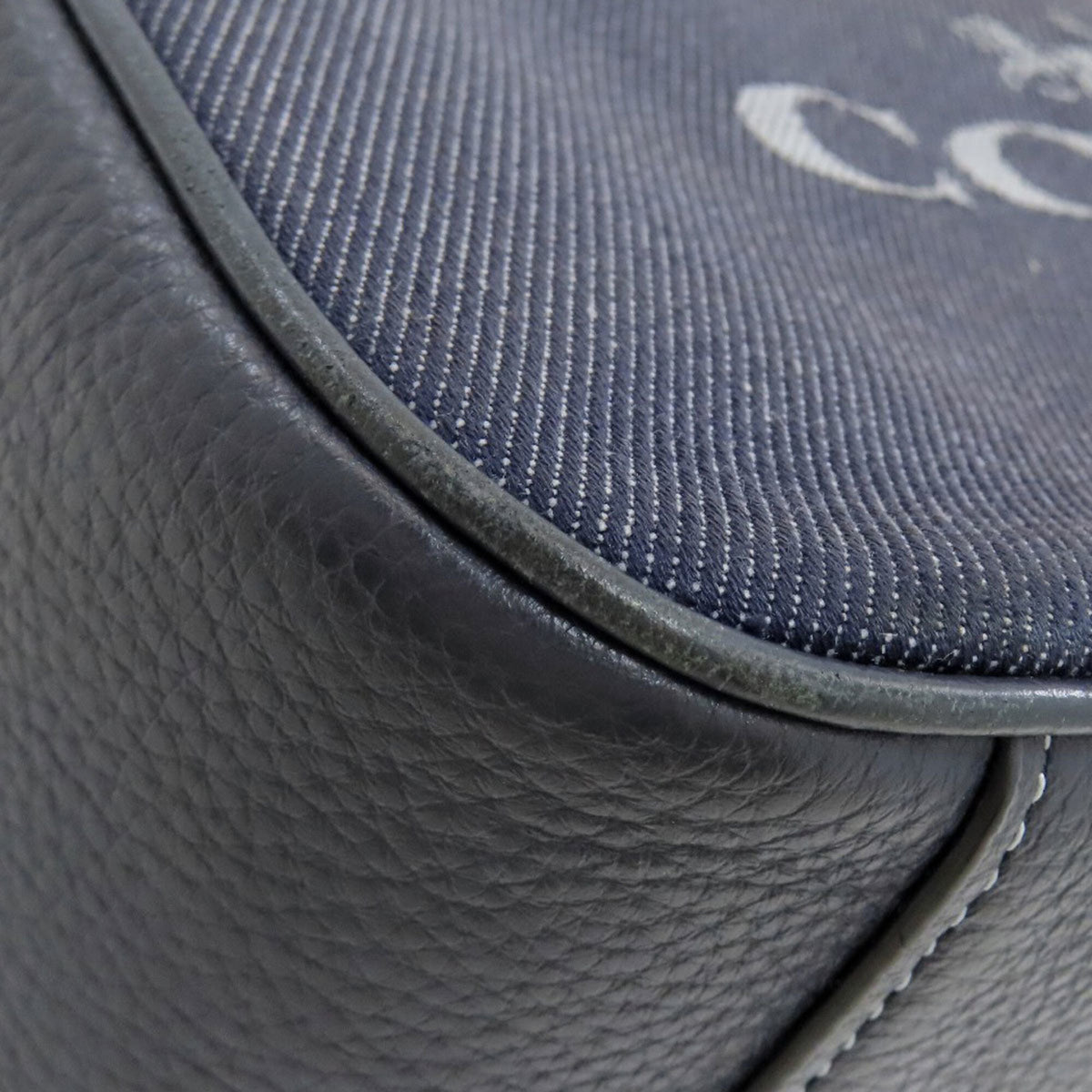 Coach Navy Denim Shoulder Bag (Pre-Owned)