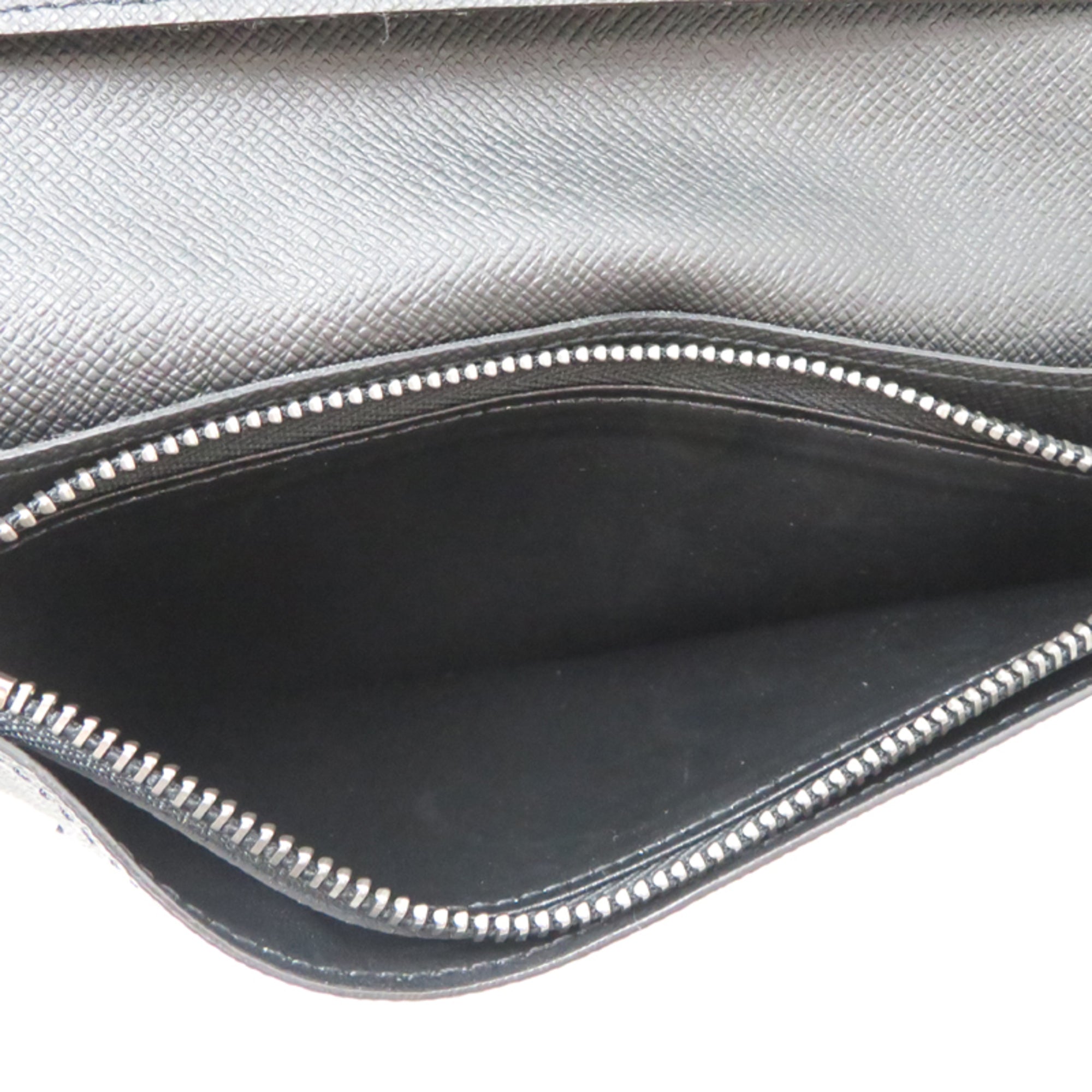Louis Vuitton Black Gray Long Wallet (Bi-Fold) (Pre-Owned)