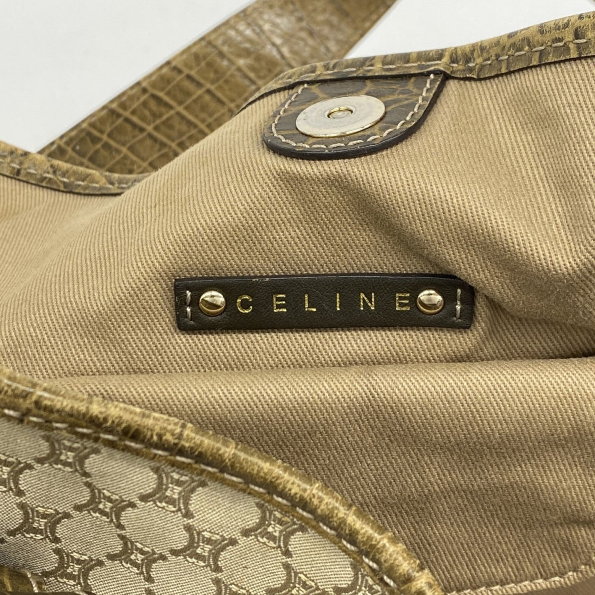 Celine Beige Nylon Canvas Tote Bag (Pre-Owned)