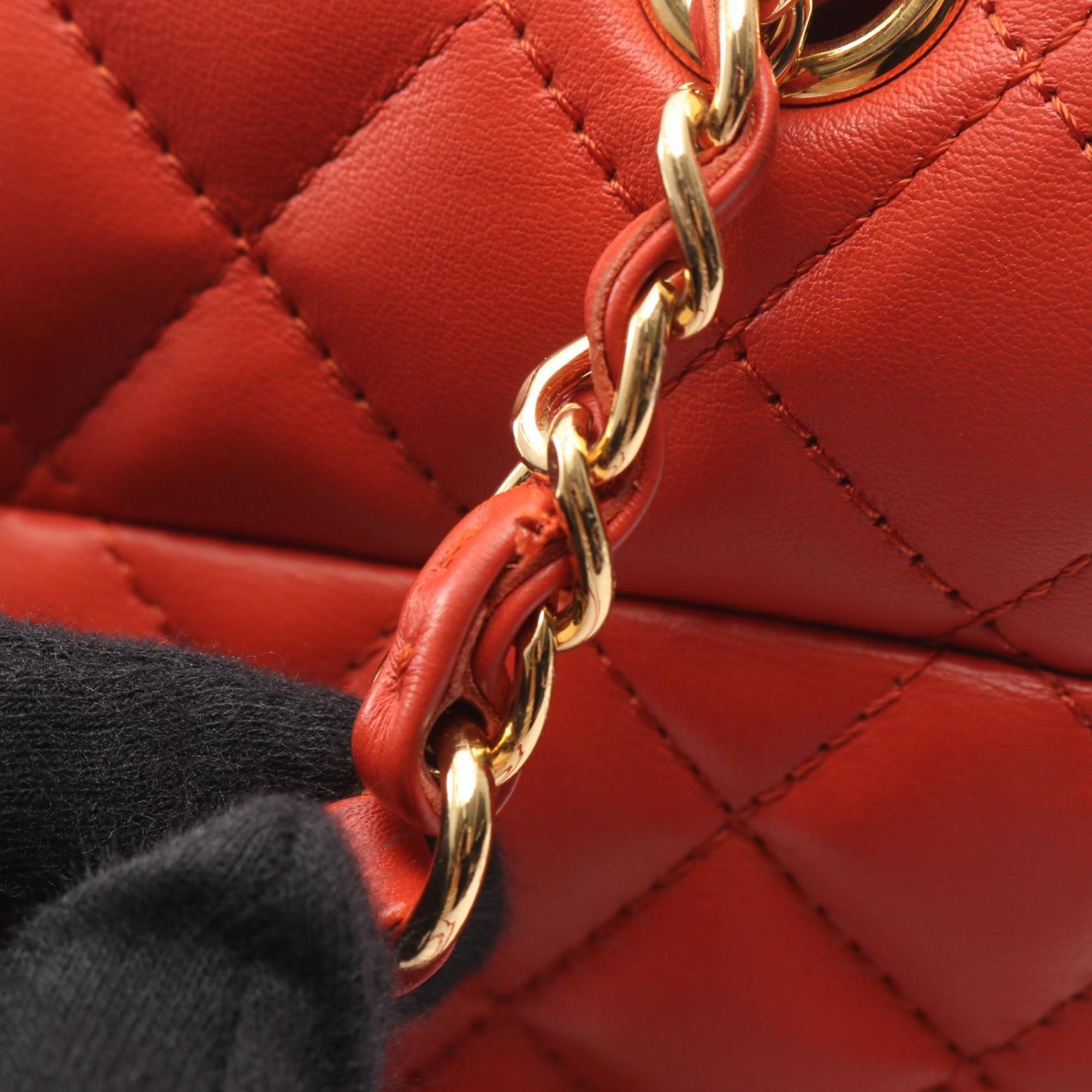Chanel Orange Leather Backpack (Pre-Owned)