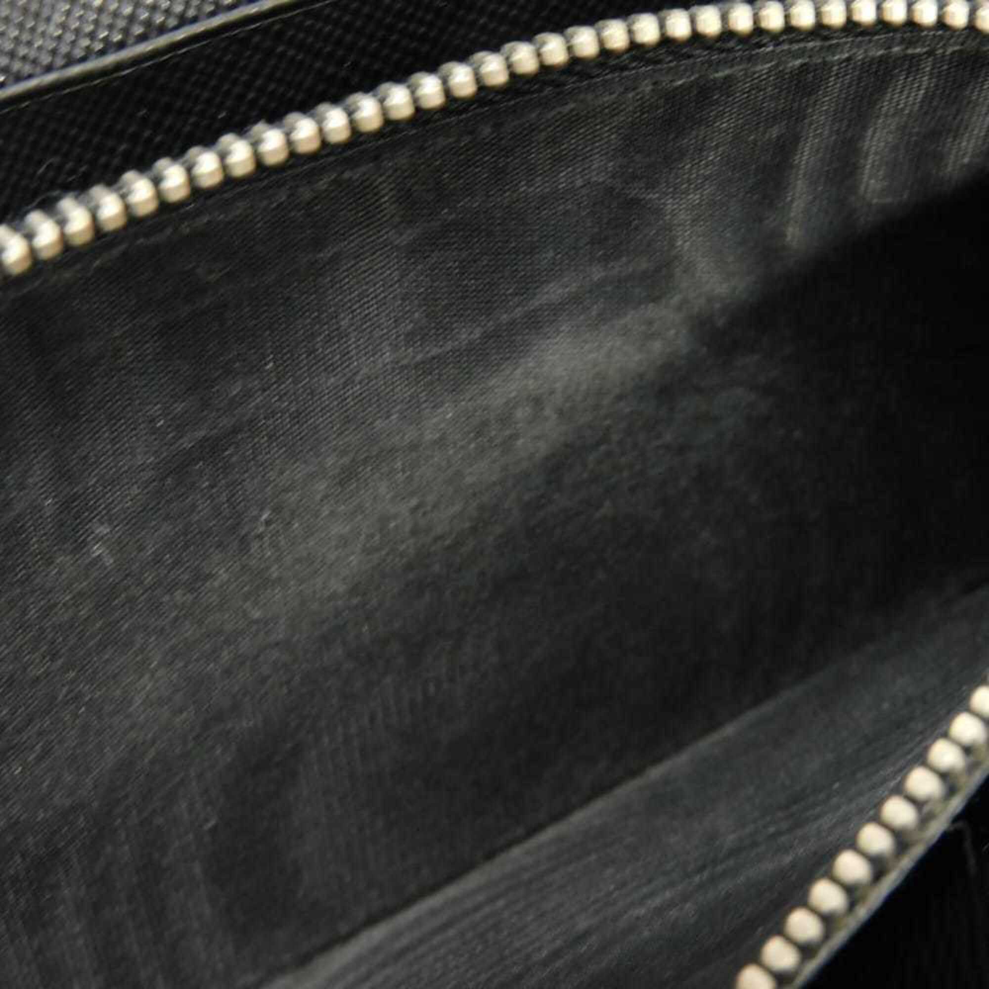 Prada Black Saffiano Long Wallet (Bi-Fold) (Pre-Owned)