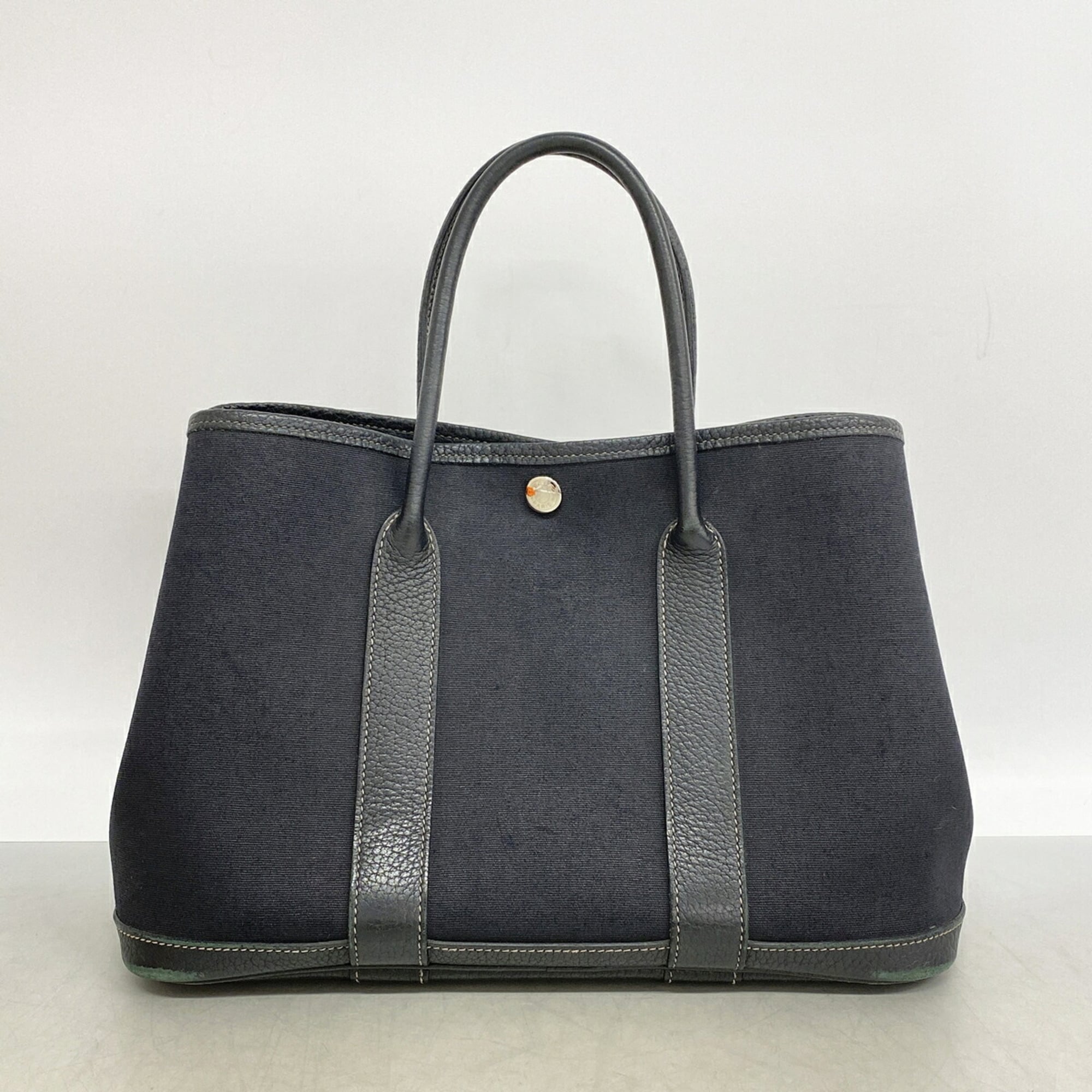Hermes Black Toile Officier Tote Bag (Pre-Owned)