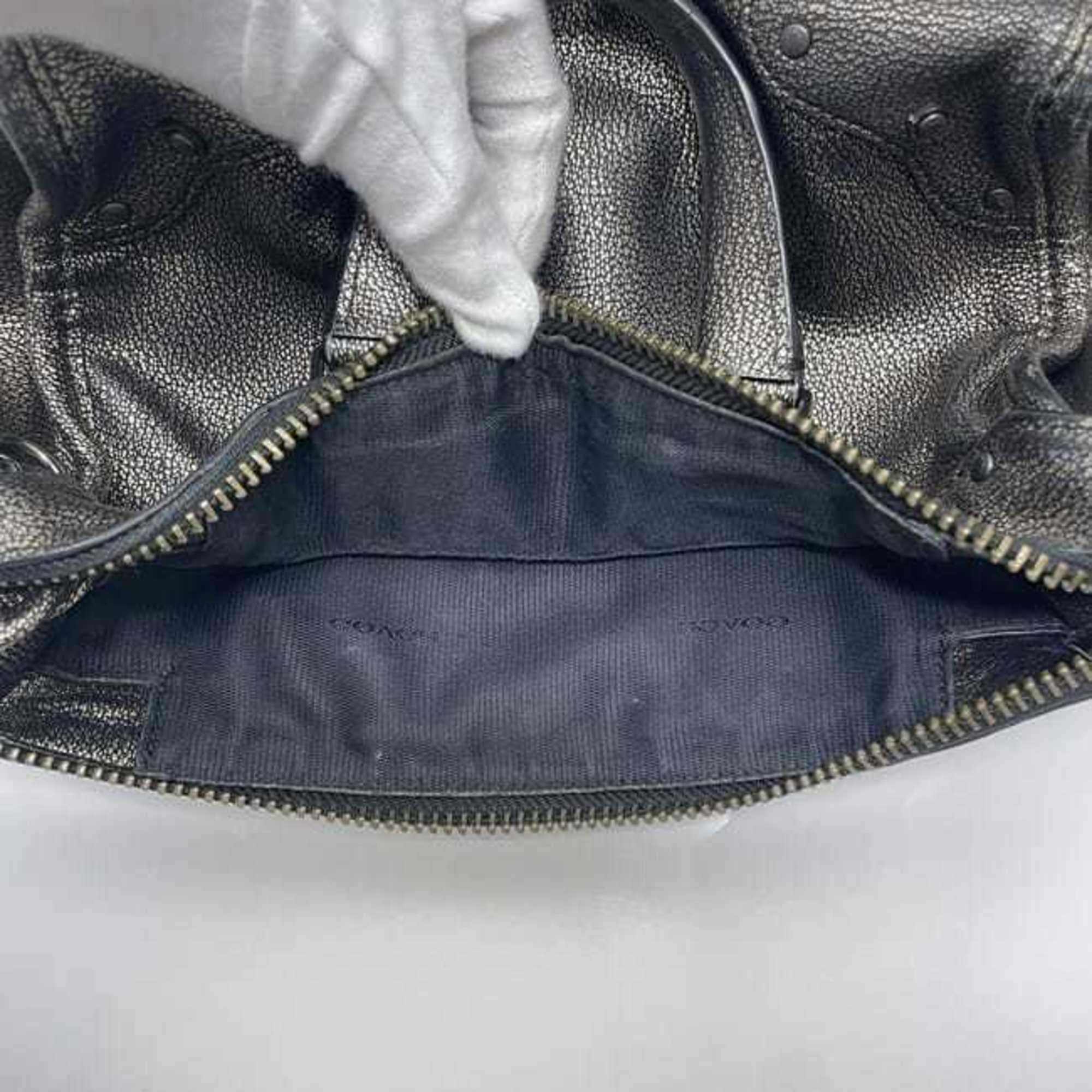 Coach Gold Leather Handbag Shoulder Bag (Pre-Owned)