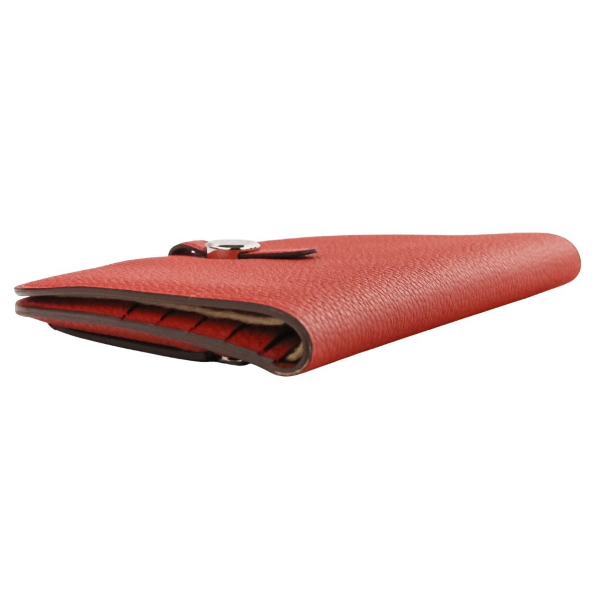 Hermes Red Color Long Wallet (Bi-Fold) (Pre-Owned)
