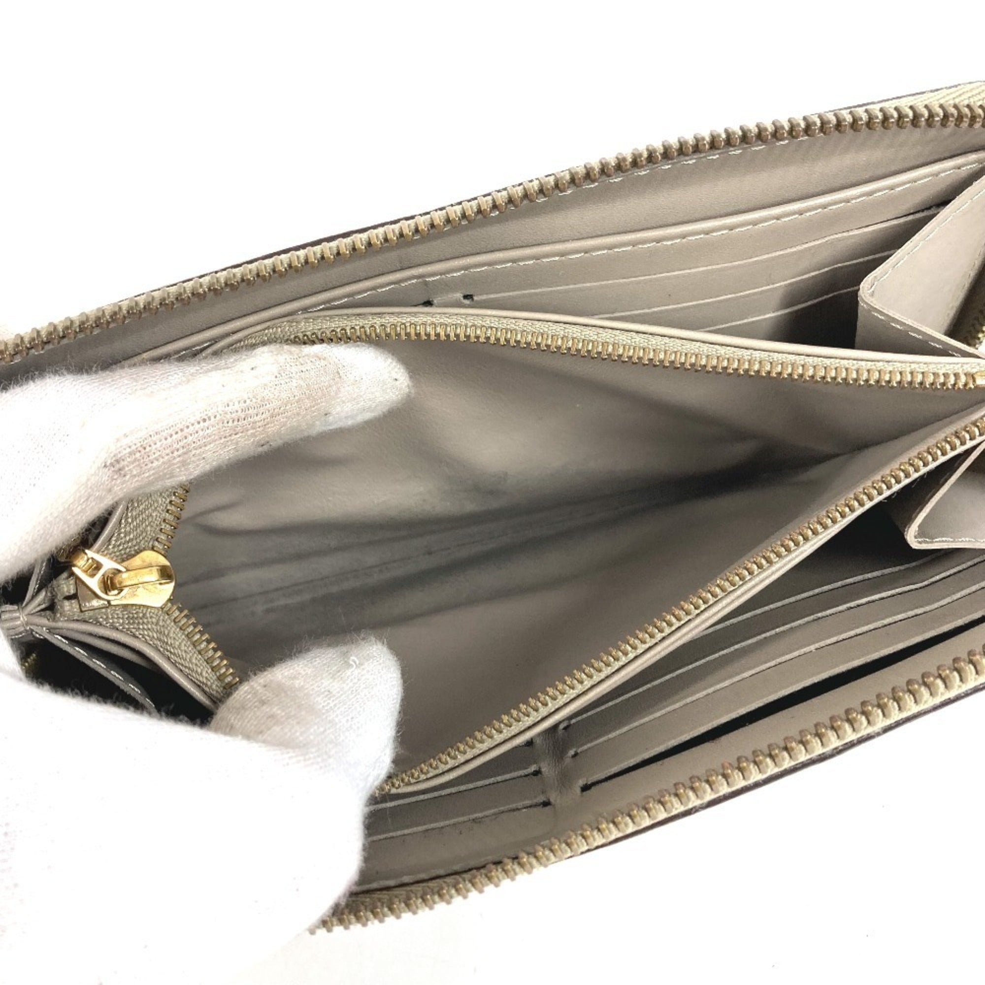 Louis Vuitton Galle Gray Velone Suhali Leather Long Wallet (Bi-Fold) (Pre-Owned)