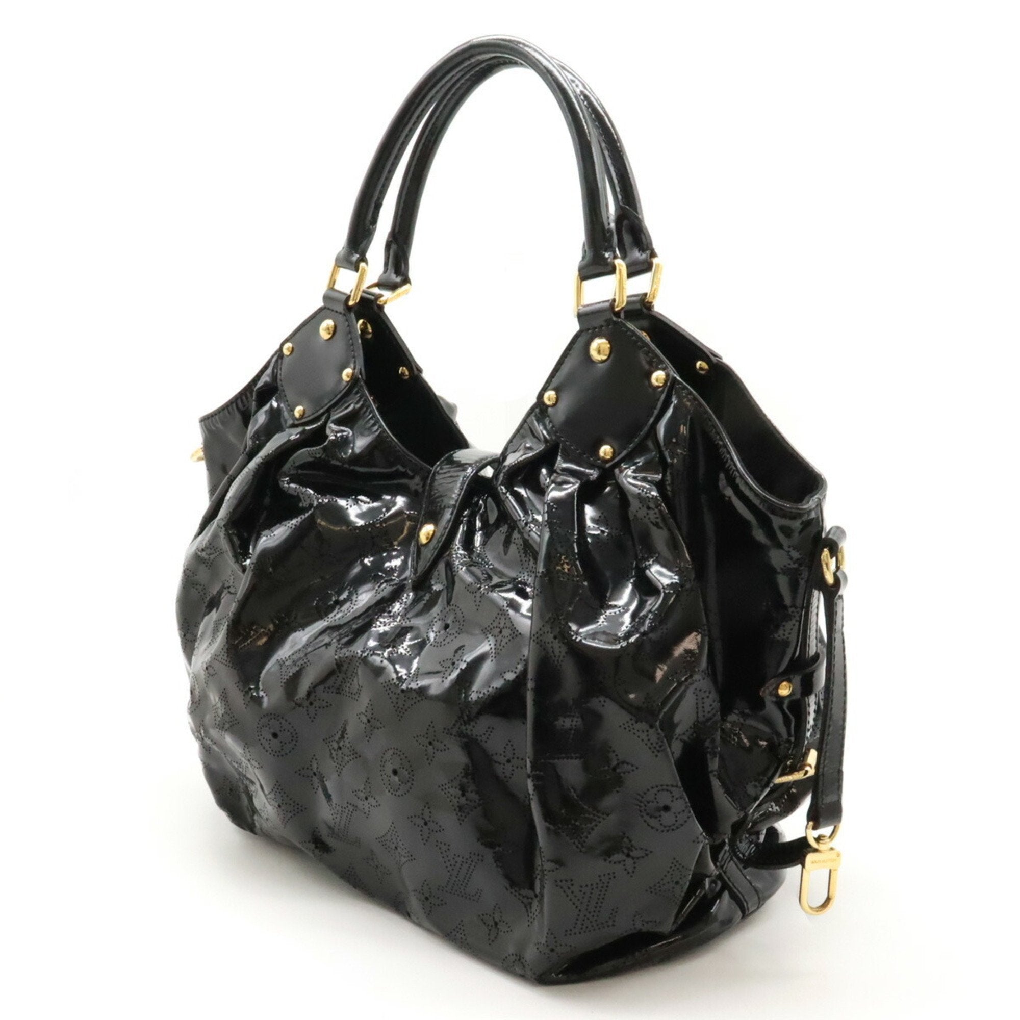 Louis Vuitton Noir Patent Leather Shoulder Bag Tote Bag (Pre-Owned)