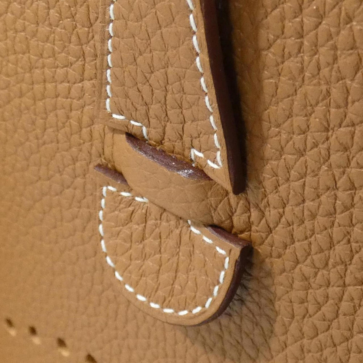 Hermes Gold Taurillon Clemence Leather Shoulder Bag (Pre-Owned)