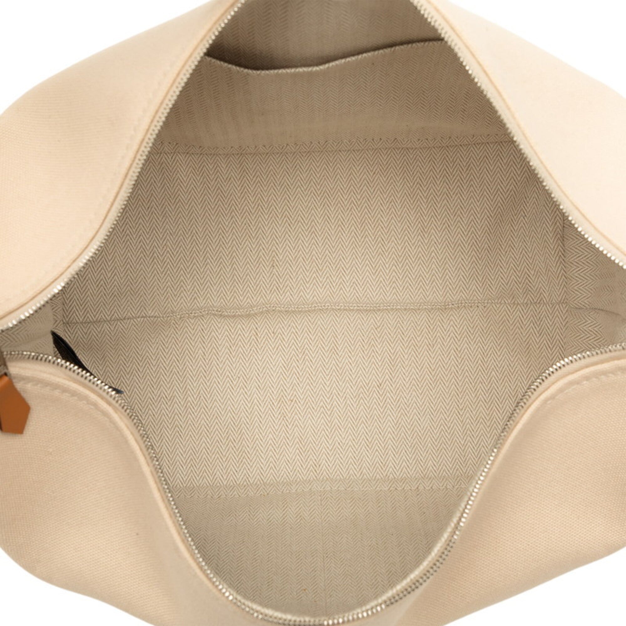 Hermes Beige Gray Cotton Handbag Pouch (Pre-Owned)