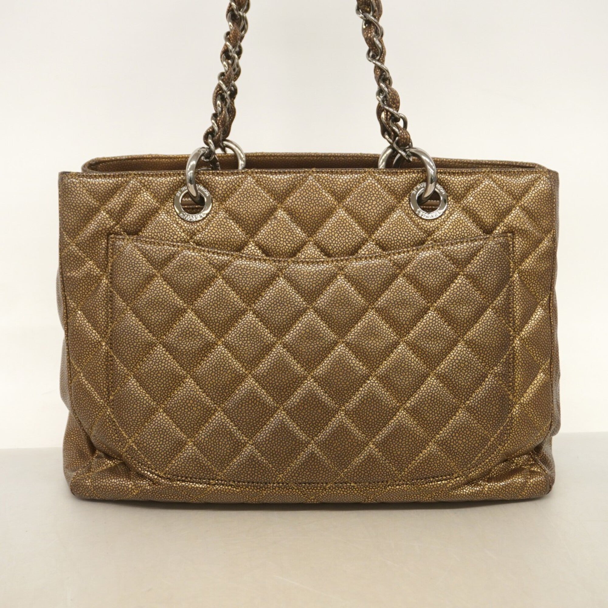 Chanel Brown Grained Calfskin Tote Bag (Pre-Owned)