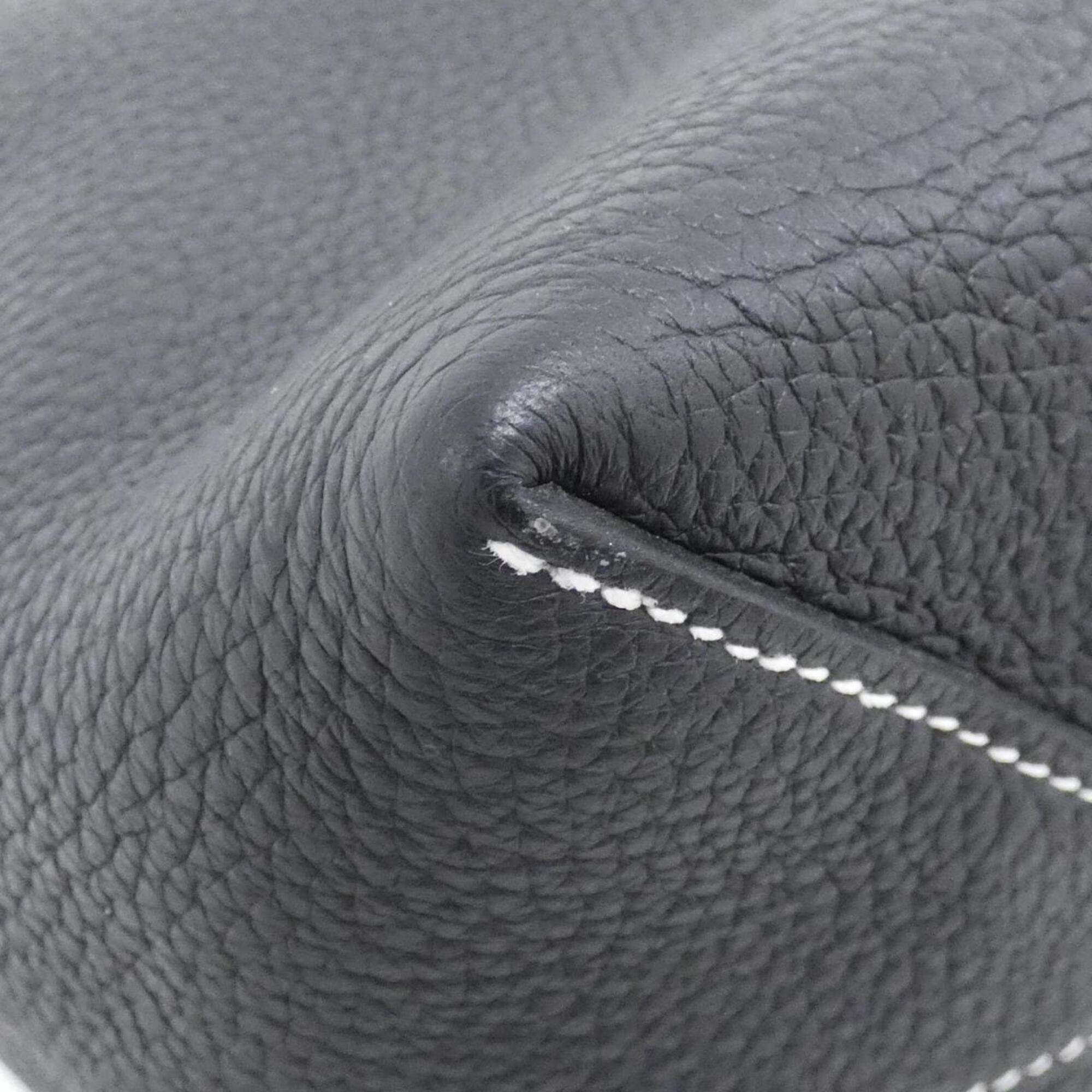 Hermes Black Taurillon Clemence Leather Handbag (Pre-Owned)