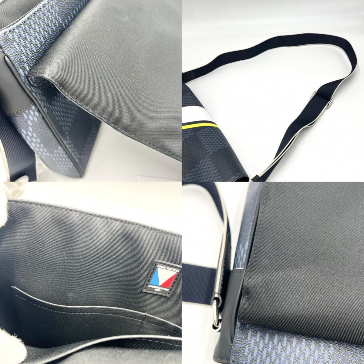 Louis Vuitton Damier Cobalt Navy Damier Canvas Messenger Bag Shoulder Bag (Pre-Owned)