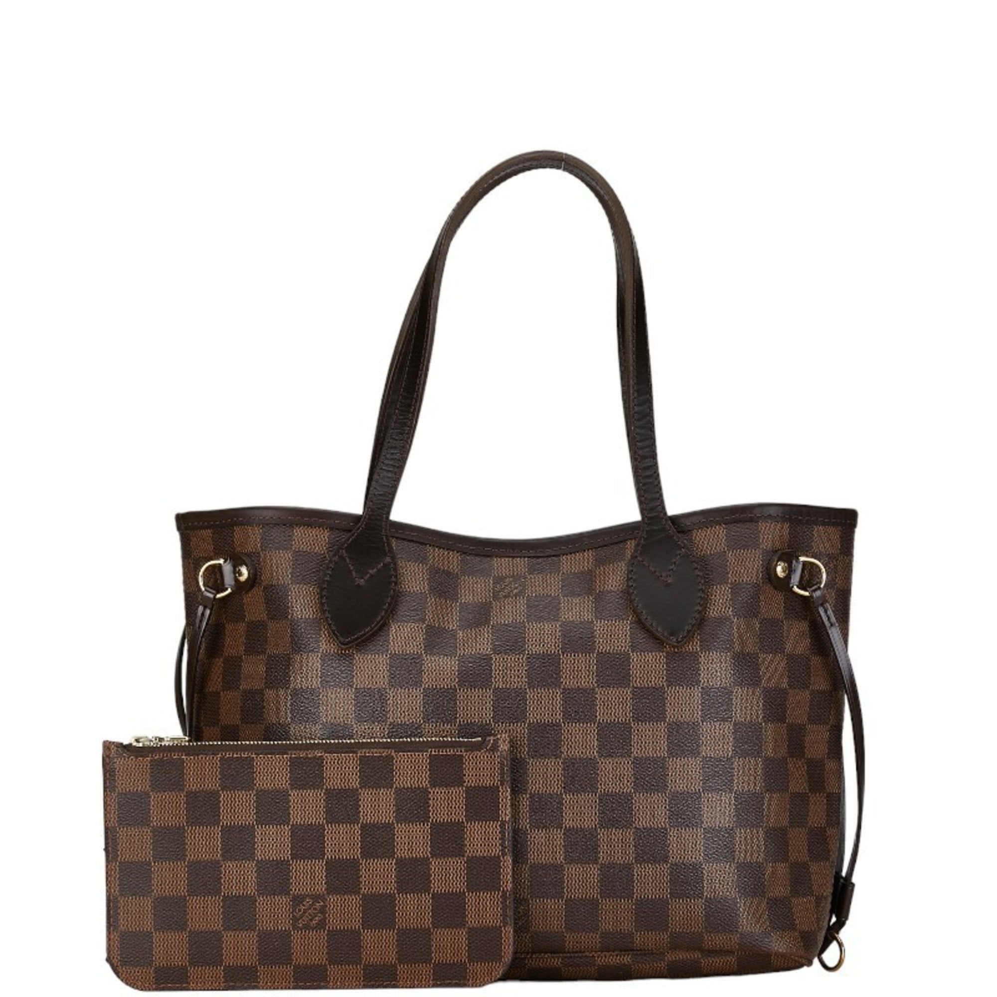 Louis Vuitton Brown Pvc Leather Handbag Pouch Tote Bag (Pre-Owned)