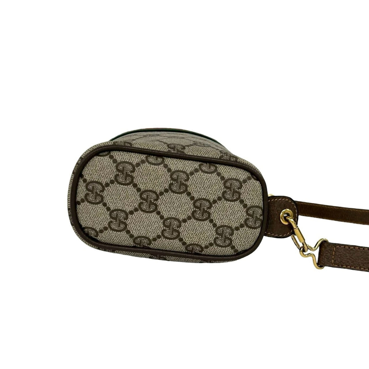 Gucci Brown Green Red Color Leather Pvc Pochette Shoulder Bag (Pre-Owned)