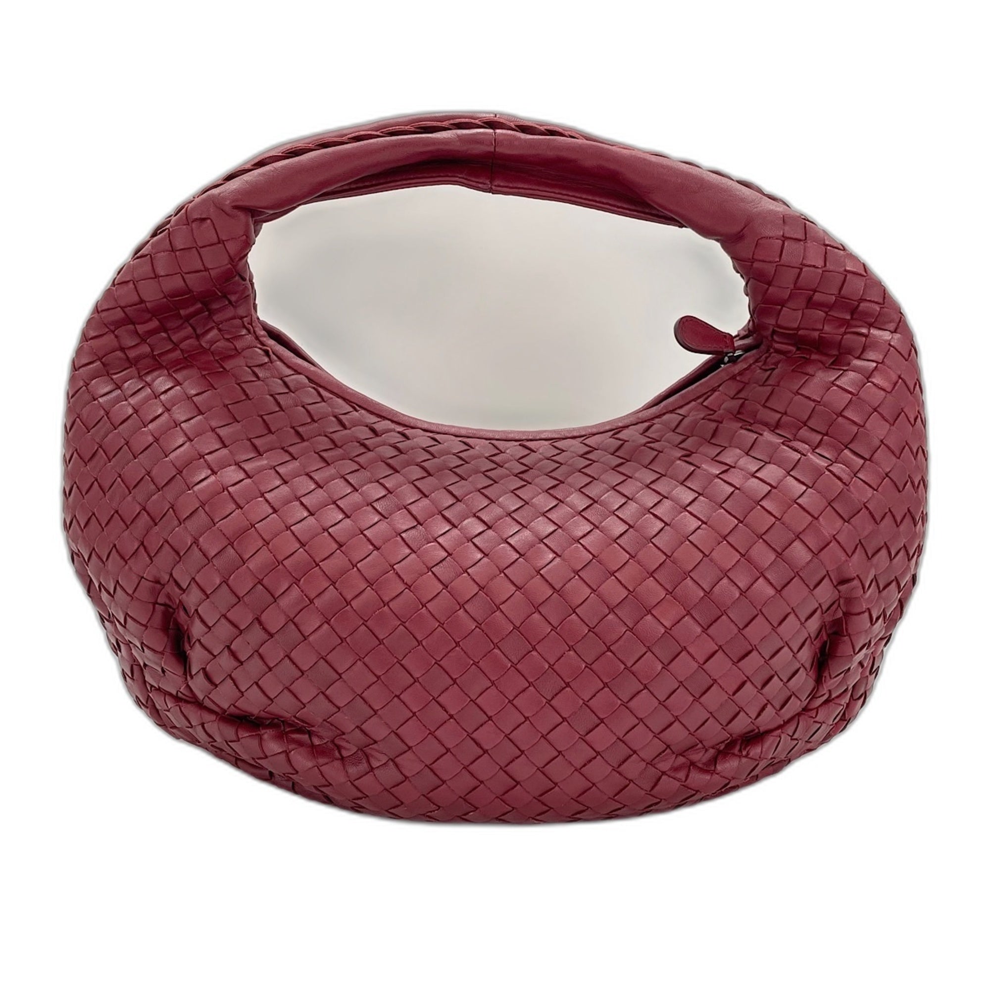 Bottega Veneta Red Color Leather Shoulder Bag (Pre-Owned)