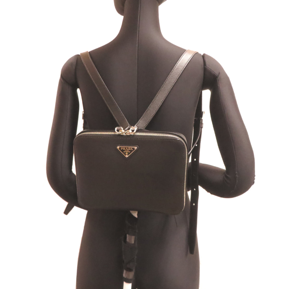 Prada Black Leather Backpack (Pre-Owned)