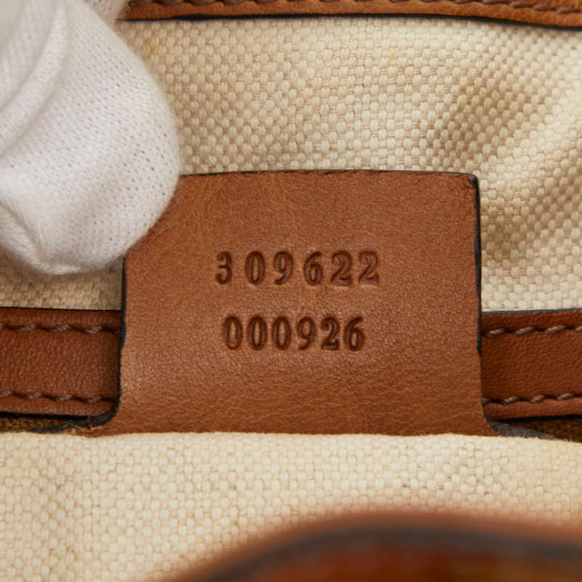 Gucci Gg Canvas Beige Multi-Color Gg Canvas Leather Shoulder Bag (Pre-Owned)