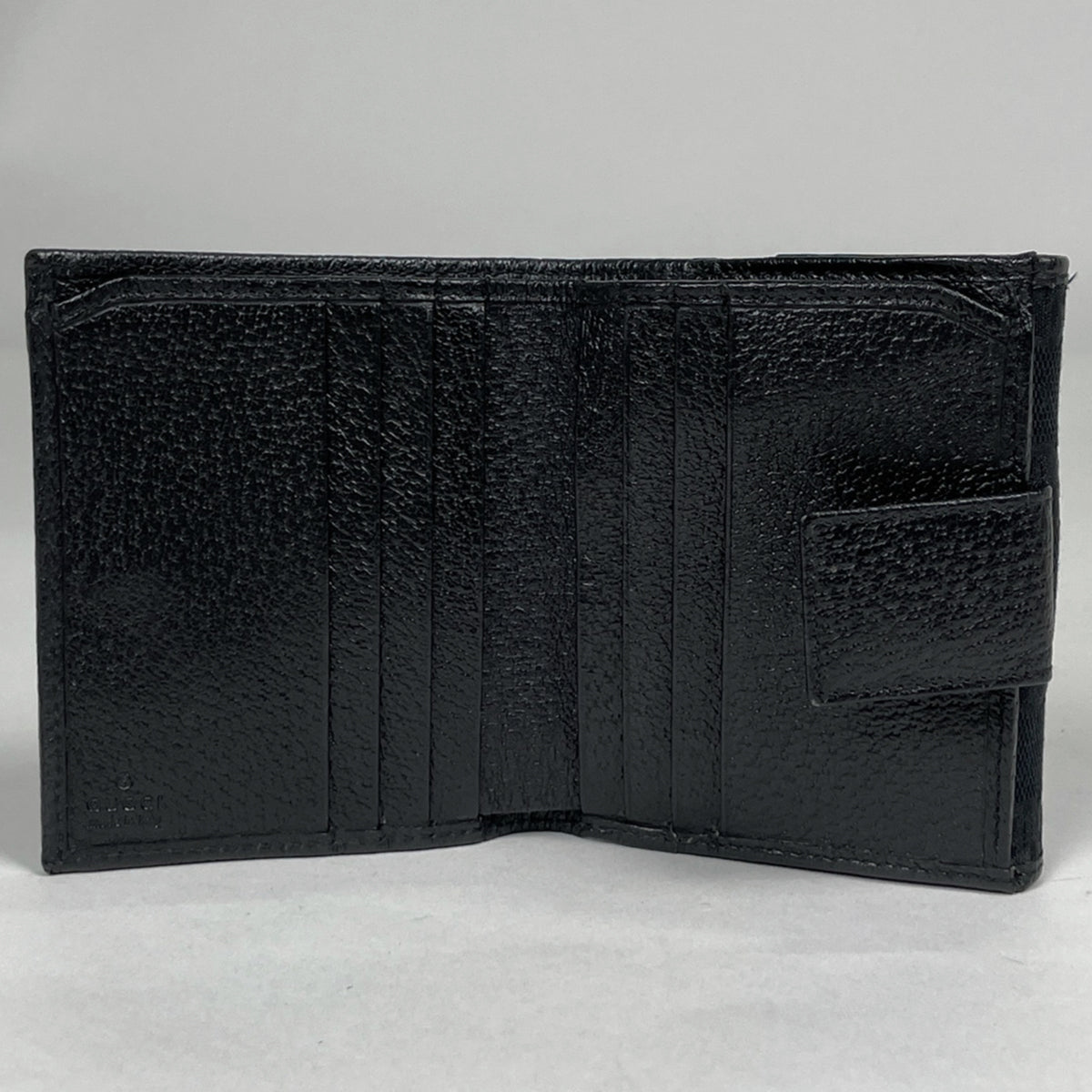 Gucci Black Gg Canvas Leather Wallet (Bi-Fold) (Pre-Owned)