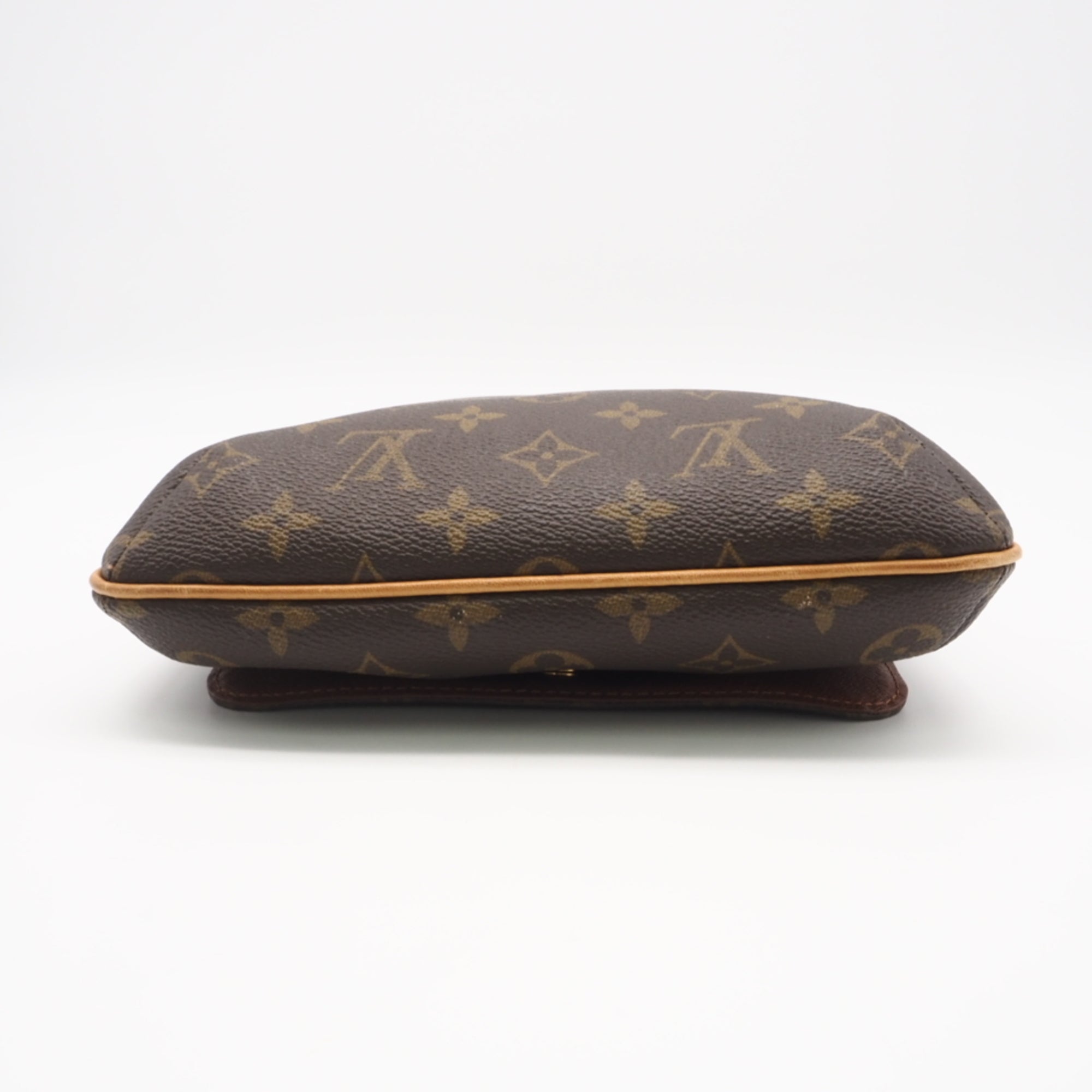 Louis Vuitton Monogram Beige Brown Coated Canvas Leather Shoulder Bag (Pre-Owned)