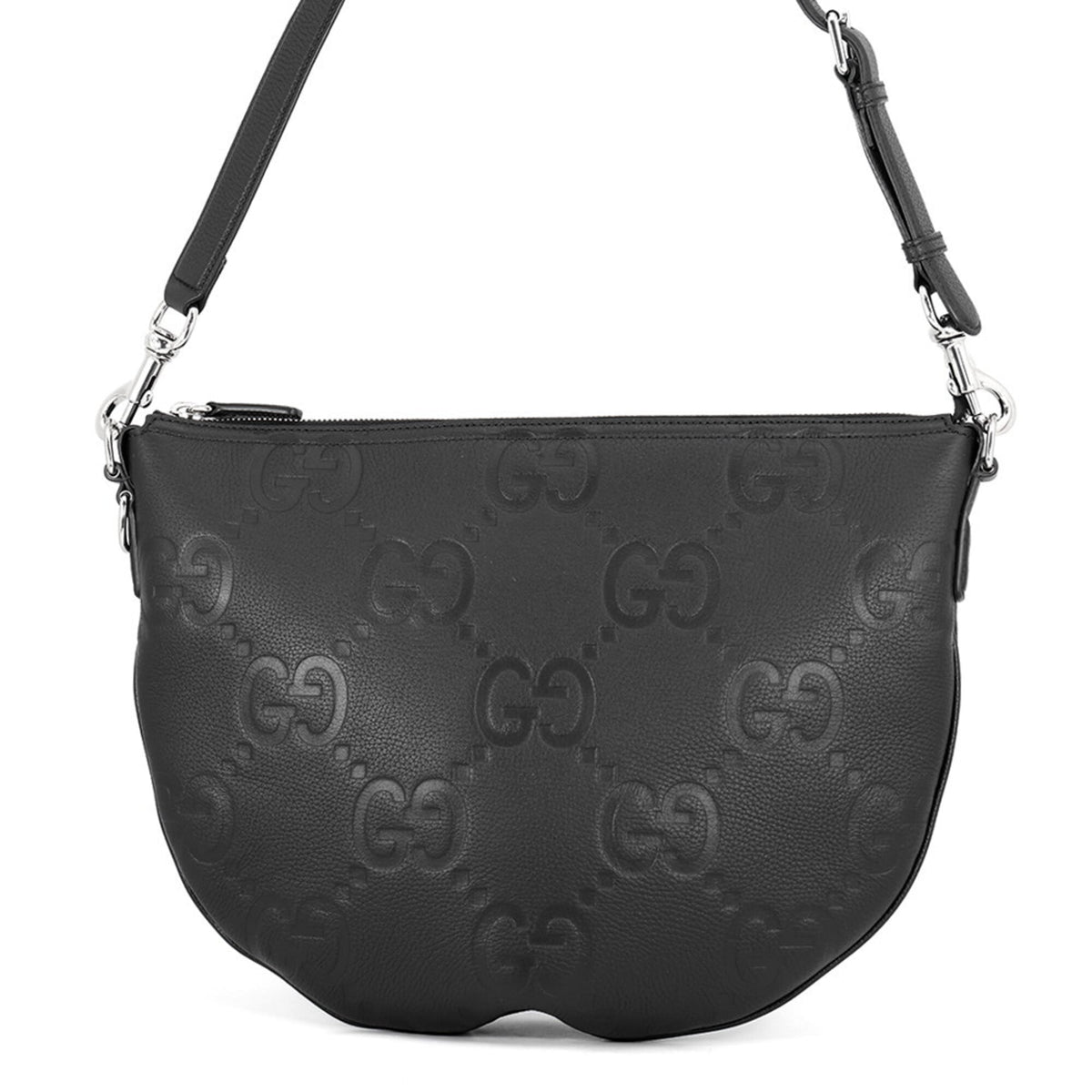 Gucci Sherry Line Black Leather Shoulder Bag (Pre-Owned)