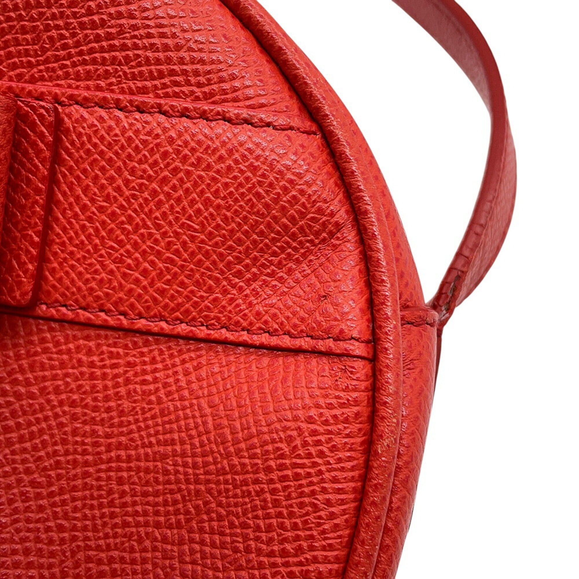 Salvatore Ferragamo Red Color Leather Shoulder Bag Sling Bag (Pre-Owned)