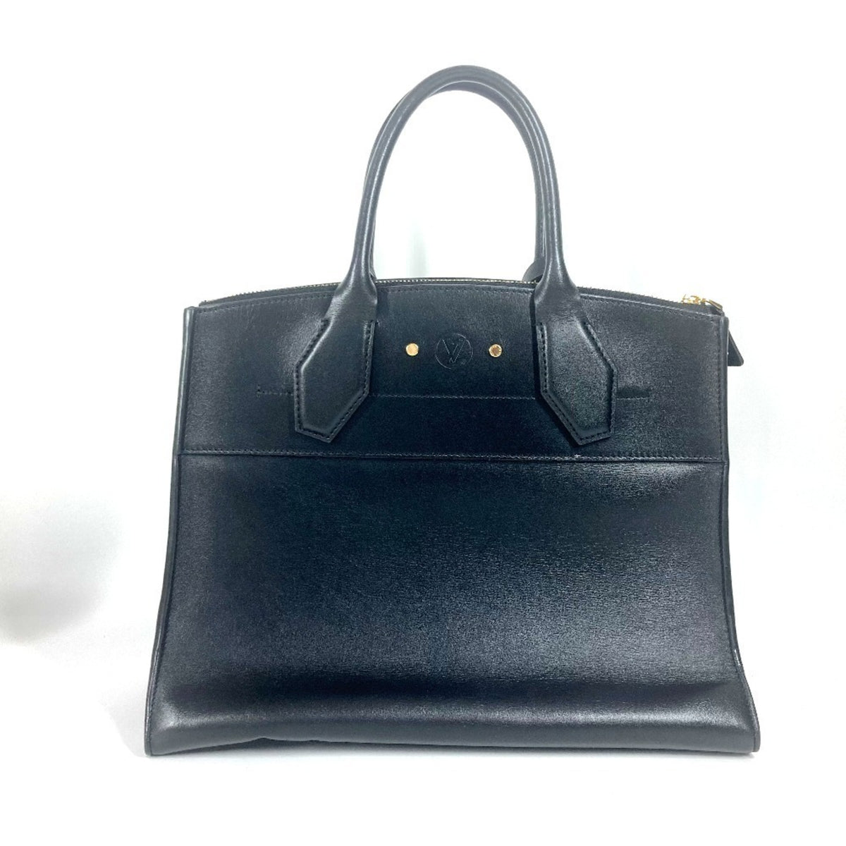 Louis Vuitton Black Noir Leather Handbag (Pre-Owned)