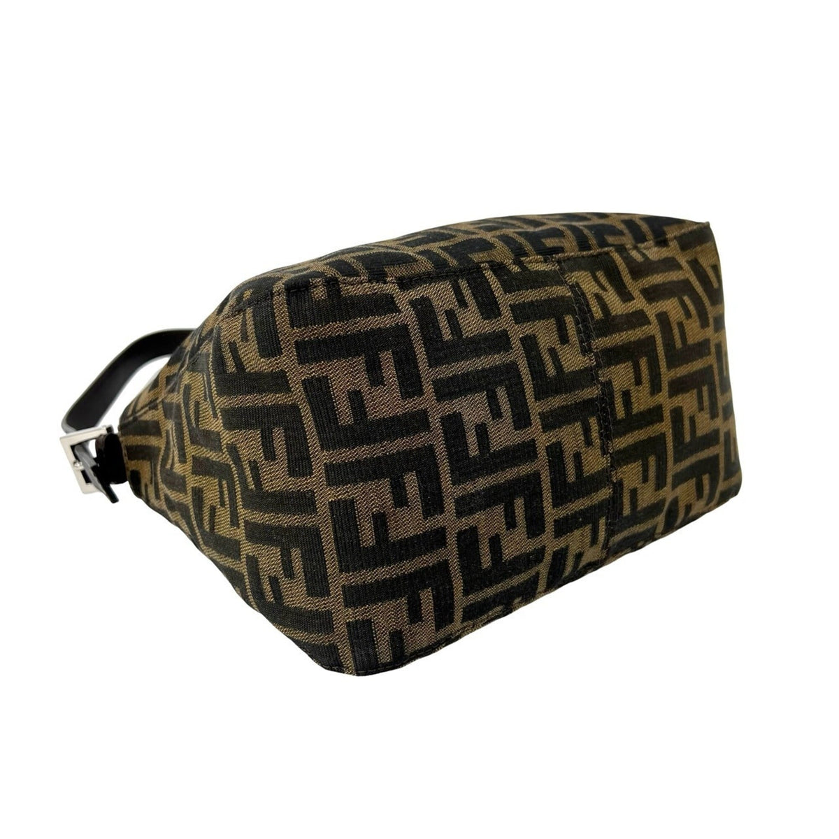 Fendi Brown Canvas Leather Handbag Shoulder Bag (Pre-Owned)