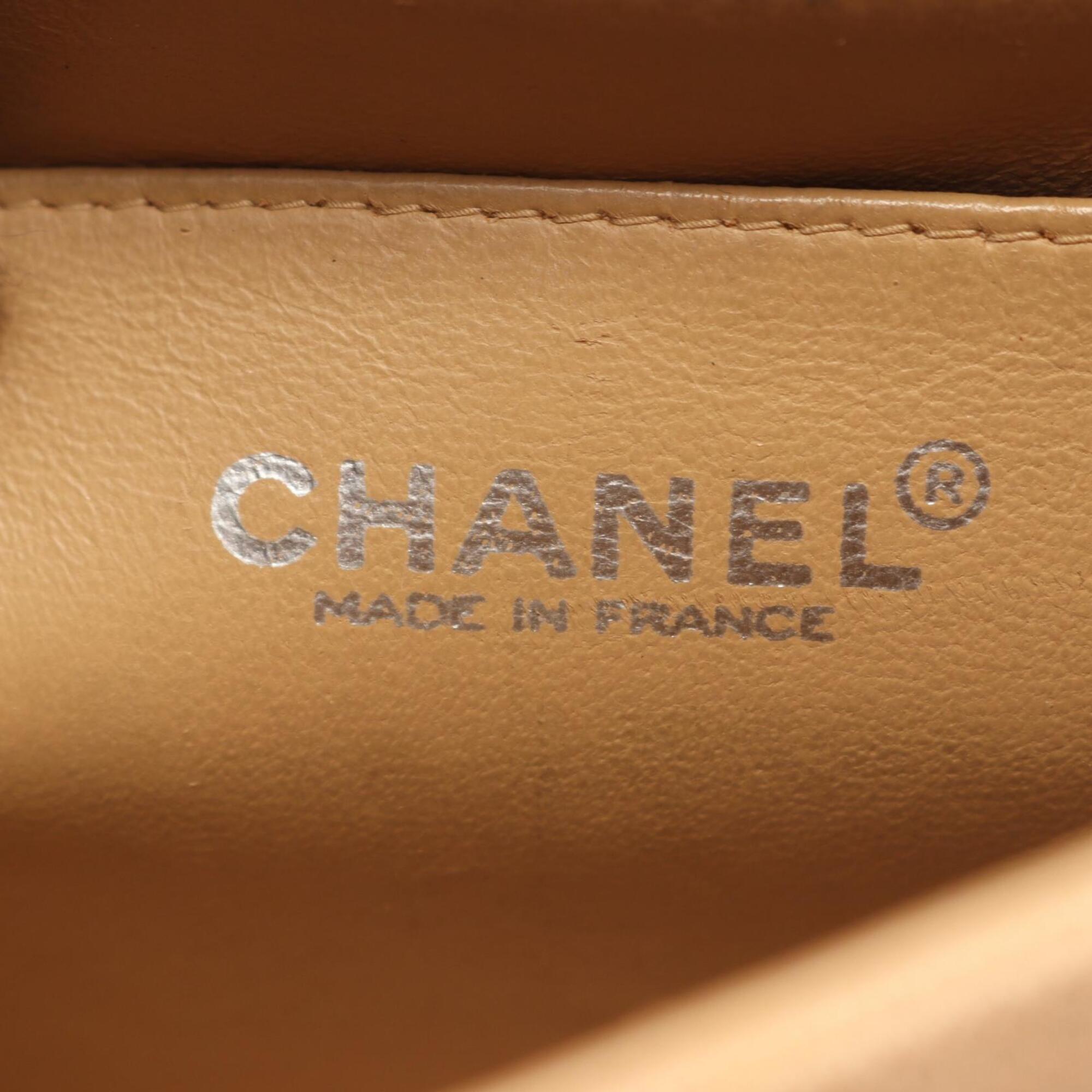 Chanel Beige Cotton Handbag Shoulder Bag (Pre-Owned)