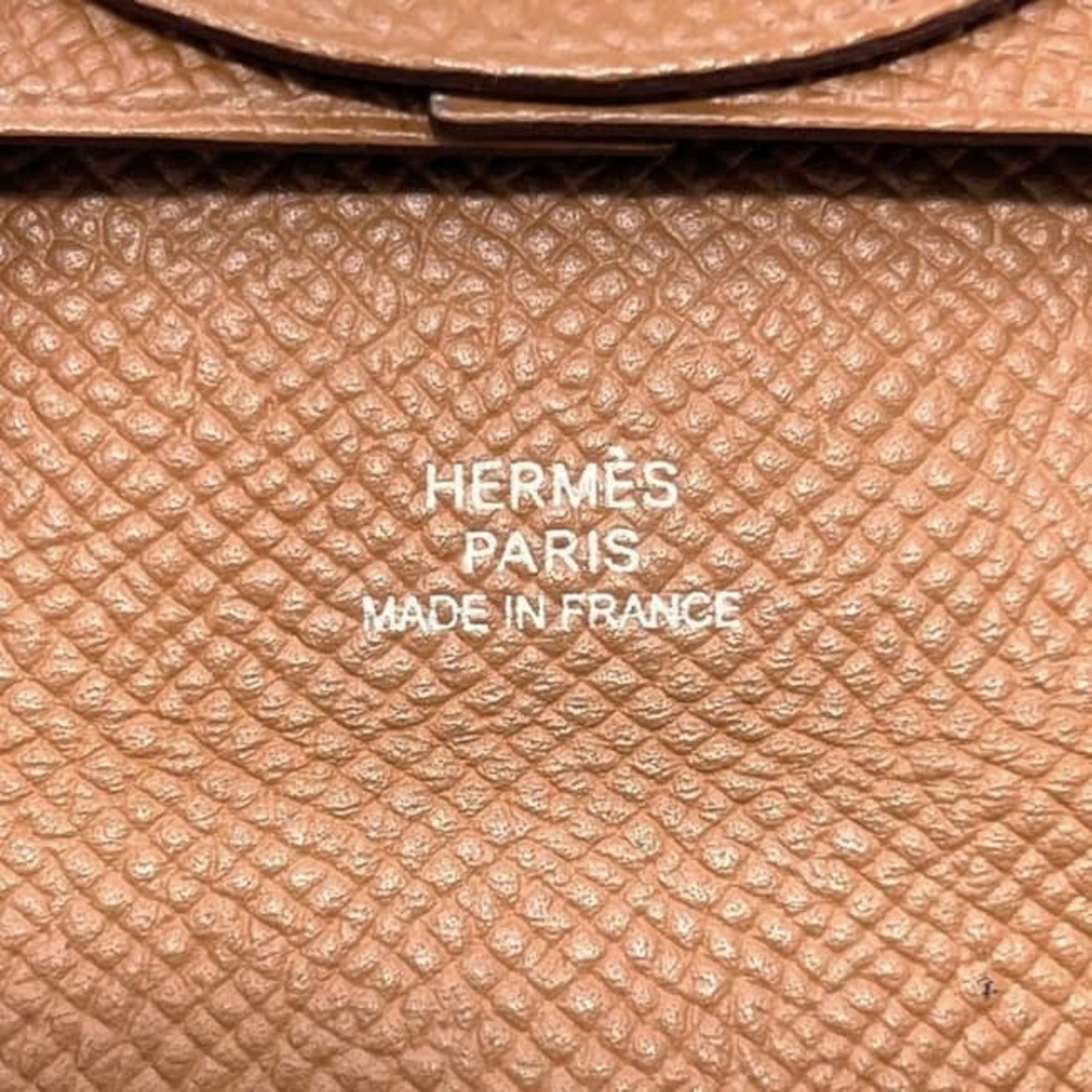 Hermes Brown Epsom Leather Coin Purse/Coin Case (Pre-Owned)