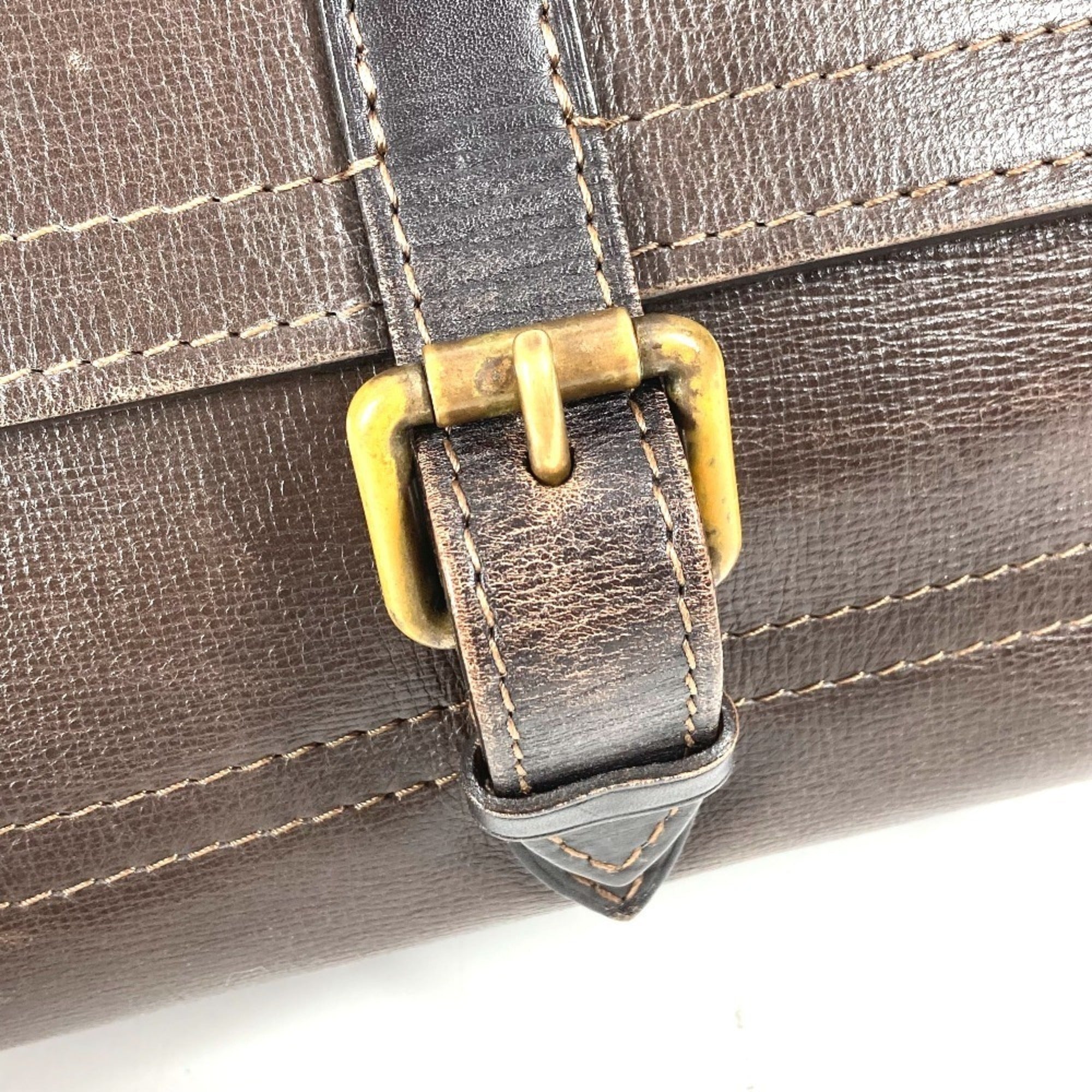 Louis Vuitton Brown Coffee Utah Leather Leather Messenger Bag Shoulder Bag (Pre-Owned)