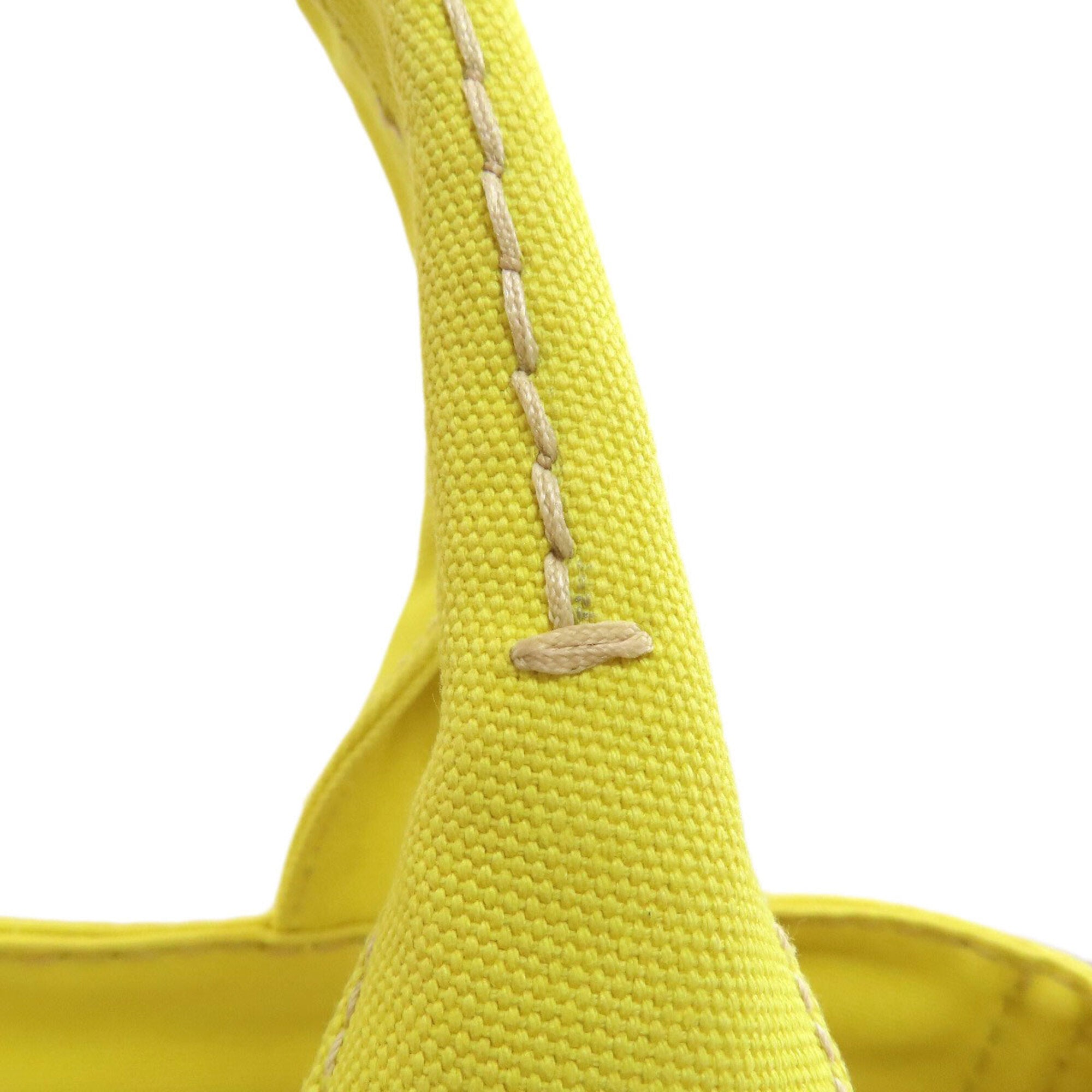 Prada Canapa Yellow Canvas Tote Bag (Pre-Owned)