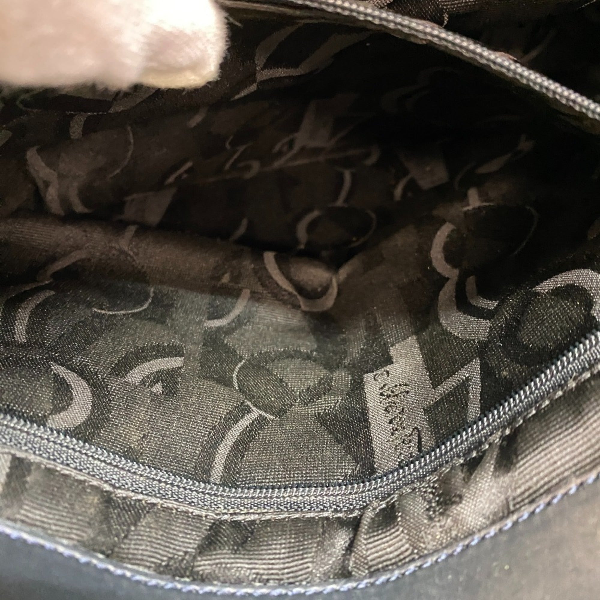 Salvatore Ferragamo Gold Navy Canvas Leather Tote Bag (Pre-Owned)