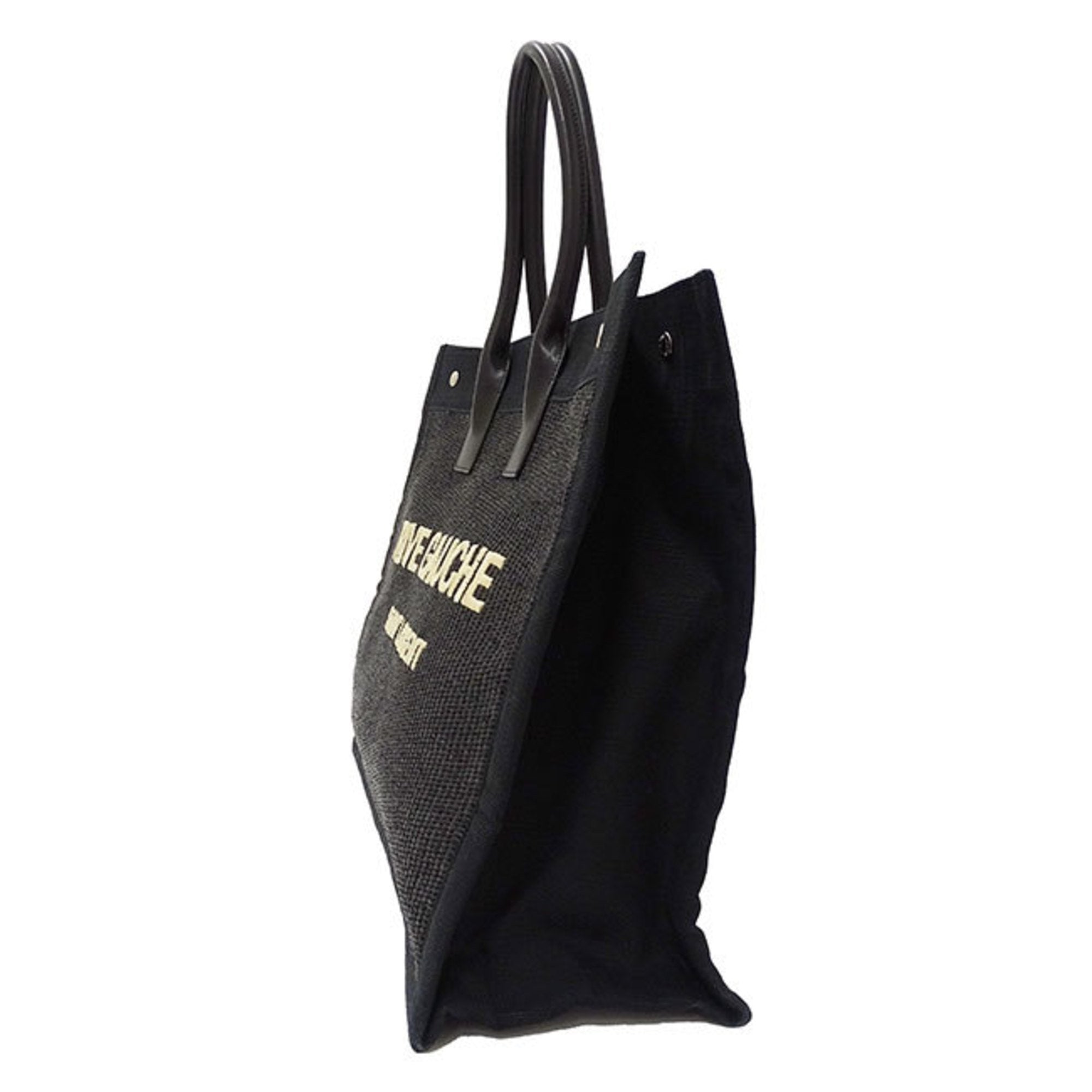 Saint Laurent Black Straw Tote Bag (Pre-Owned)